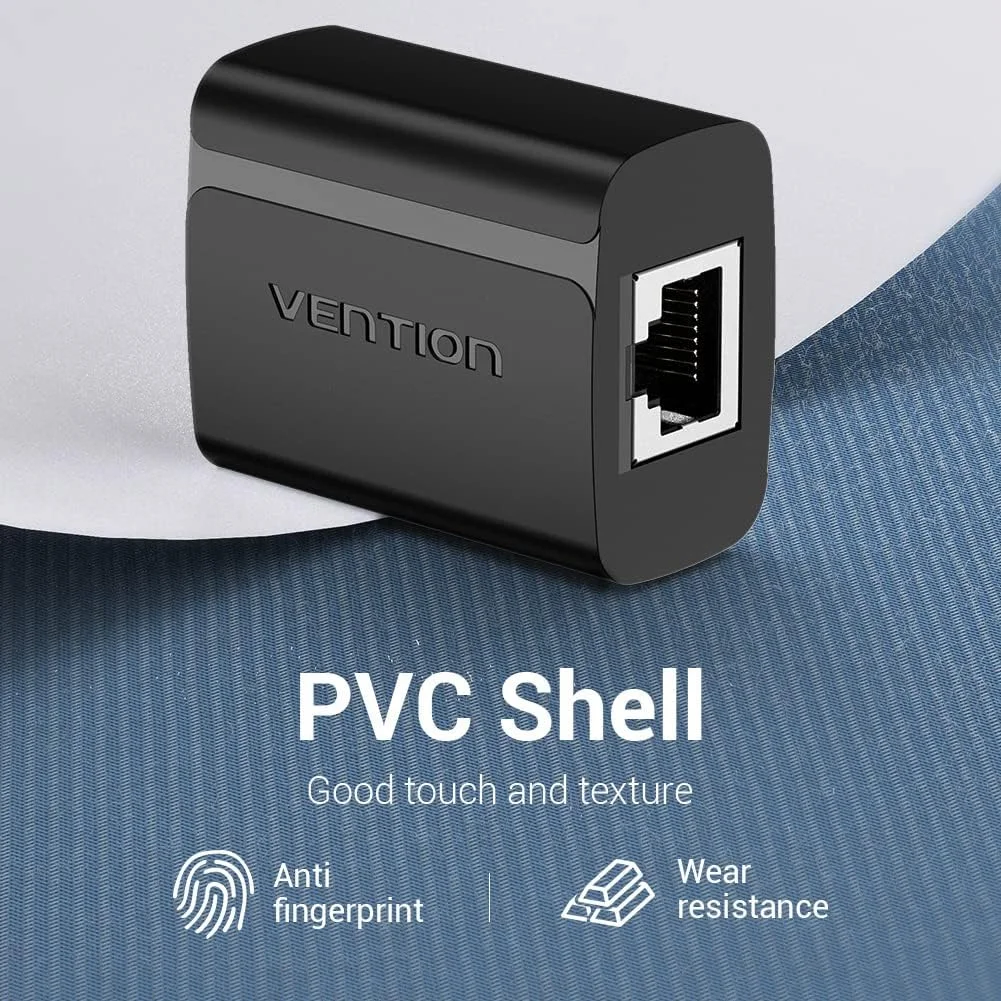 Vention بسته 2 عددی توسعه دهنده کابل اترنت 1 به 2 آداپتور اسپلیتر RJ45 با سرعت 100 مگابیت در ثانیه تا فاصله انتقال 100 متر، برای دسترسی همزمان به روتر، رایانه شخصی، دوربین POE، جعبه تلویزیون به یک جفت نیاز دارد.