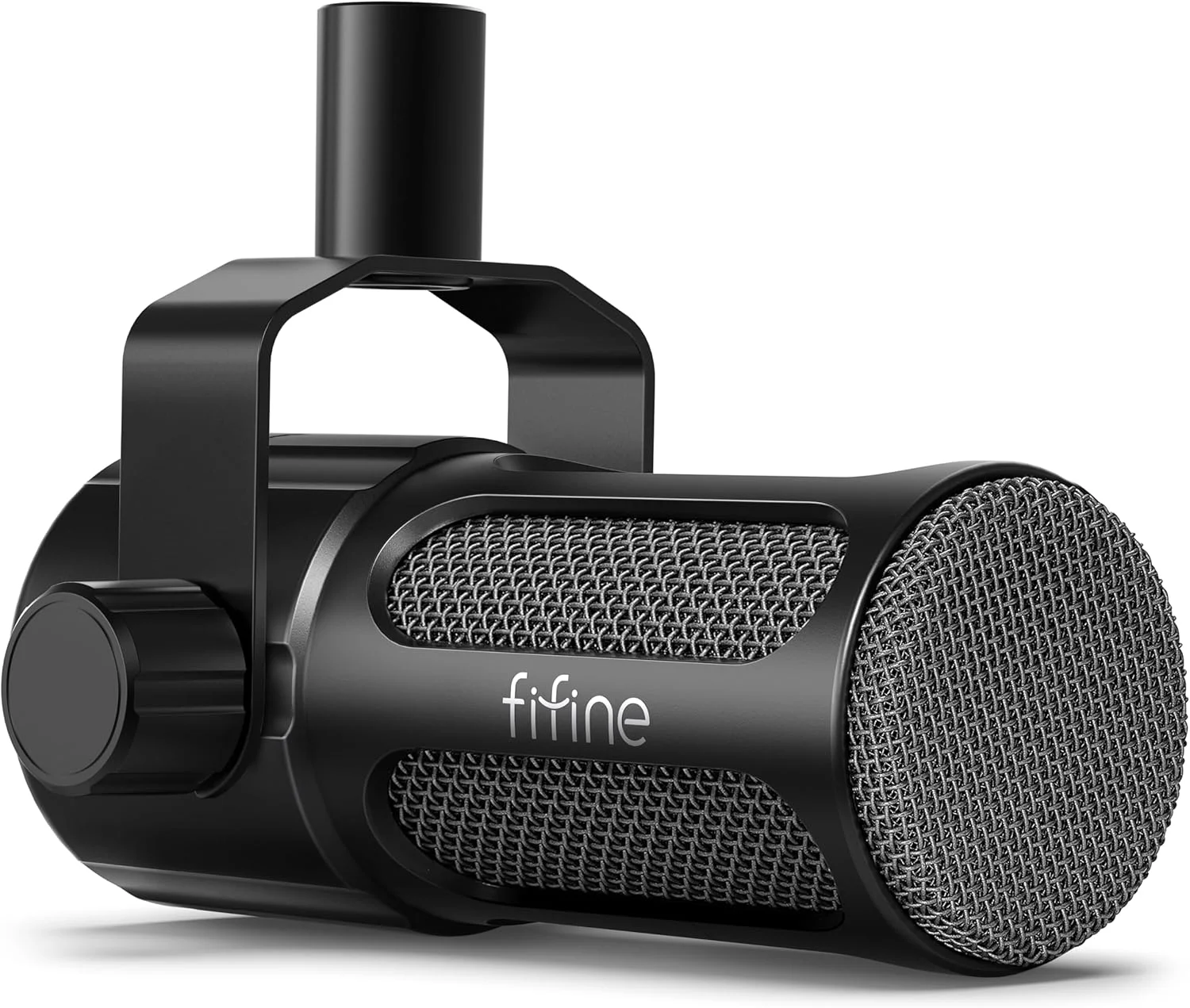 میکروفون دینامیک XLR FIFINE، میکروفون استودیویی برای ضبط صدا، میکروفون پادکست XLR تمام فلزی با تقویت میانه، فیلتر برش فرکانس پایین برای صداگذاری، سازگار با میکسر/کارت صدا - AmpliTank TANK1