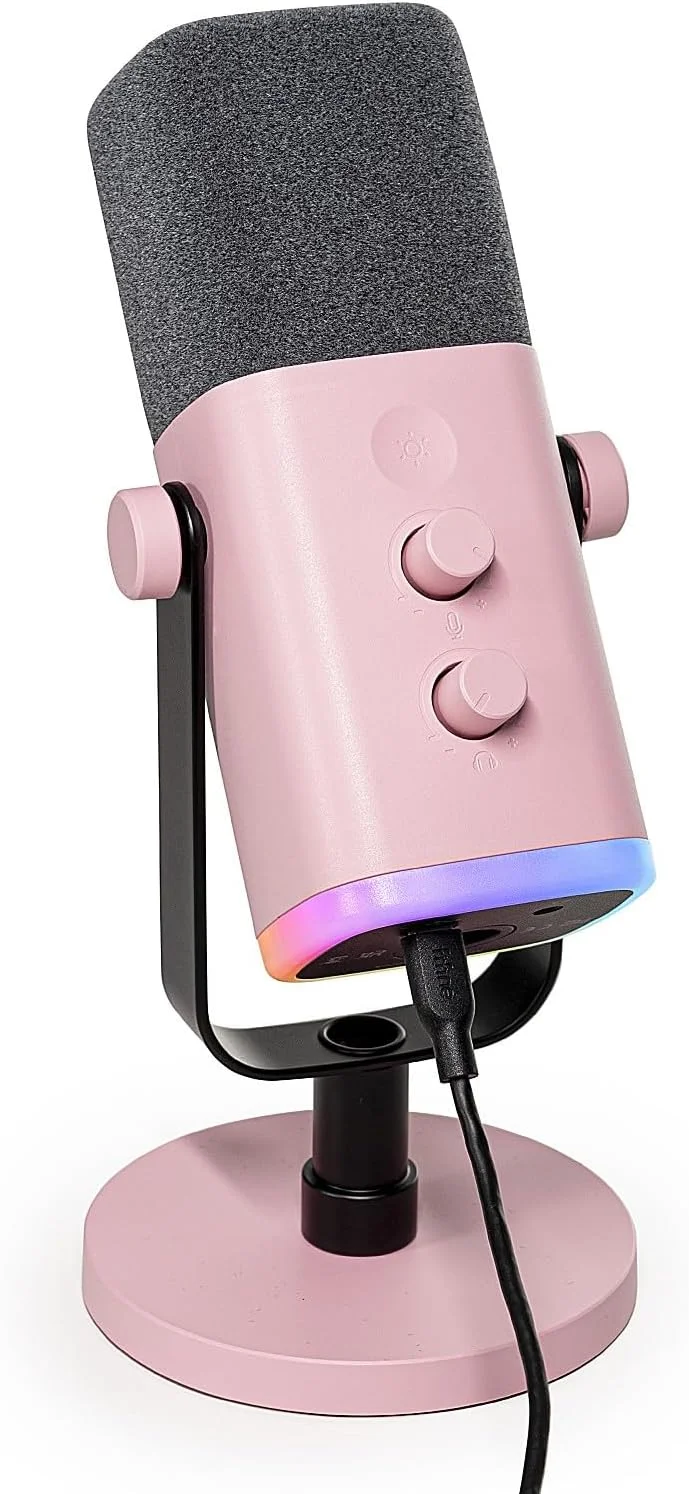 میکروفون USB XLR FIFINE برای استودیو پادکست استریمینگ، میکروفون دینامیک گیمینگ PC با دکمه قطع صدا، برای کارت صداهای میکسر PS4/5 Mac