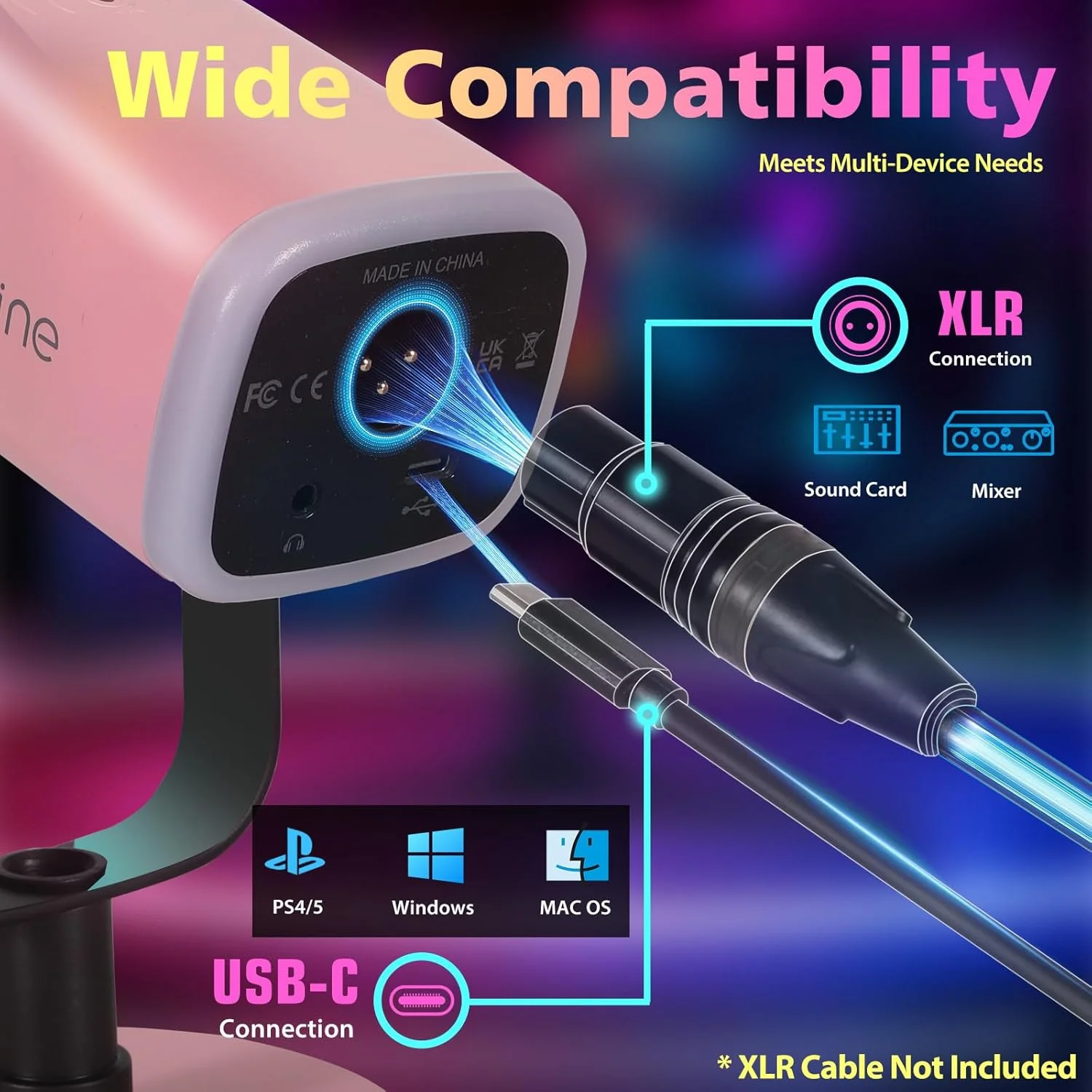 میکروفون USB XLR FIFINE برای استودیو پادکست استریمینگ، میکروفون دینامیک گیمینگ PC با دکمه قطع صدا، برای کارت صداهای میکسر PS4/5 Mac میکروفون USB XLR FIFINE برای استودیو پادکست استریمینگ، میکروفون دینامیک گیمینگ PC با دکمه قطع صدا، برای کارت صداهای میکسر PS4/5 Mac
