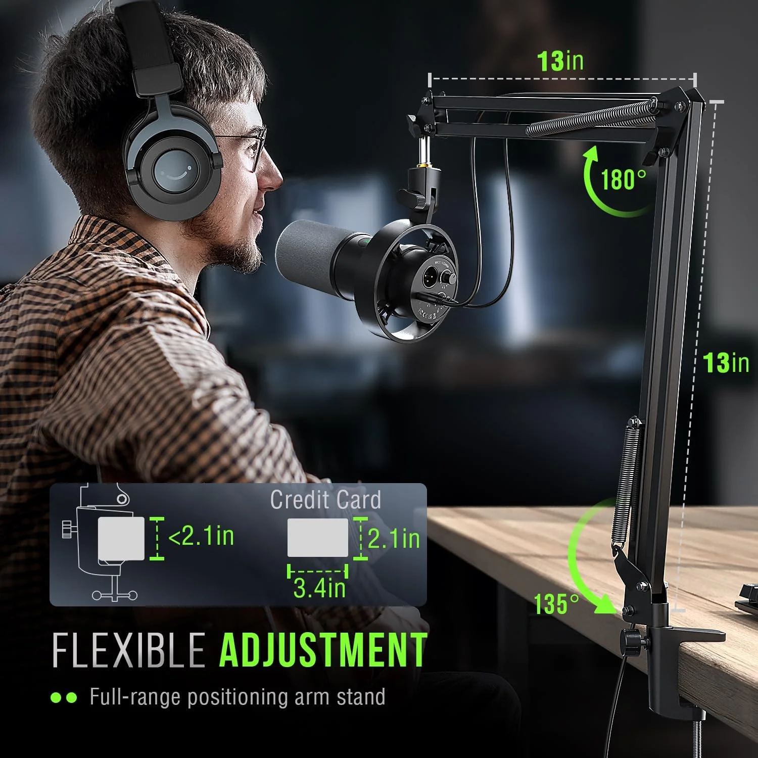 بسته میکروفون داینامیک FIFINE با بازوی بوم، کیت میکروفون ضبط پادکست XLR/USB، میکروفون وکال برای استریمینگ و صداگذاری با دکمه قطع صدا، مانیتورینگ هدفون-K688CT بسته میکروفون داینامیک FIFINE با بازوی بوم، کیت میکروفون ضبط پادکست XLR/USB، میکروفون وکال برای استریمینگ و صداگذاری با دکمه قطع صدا، مانیتورینگ هدفون-K688CT