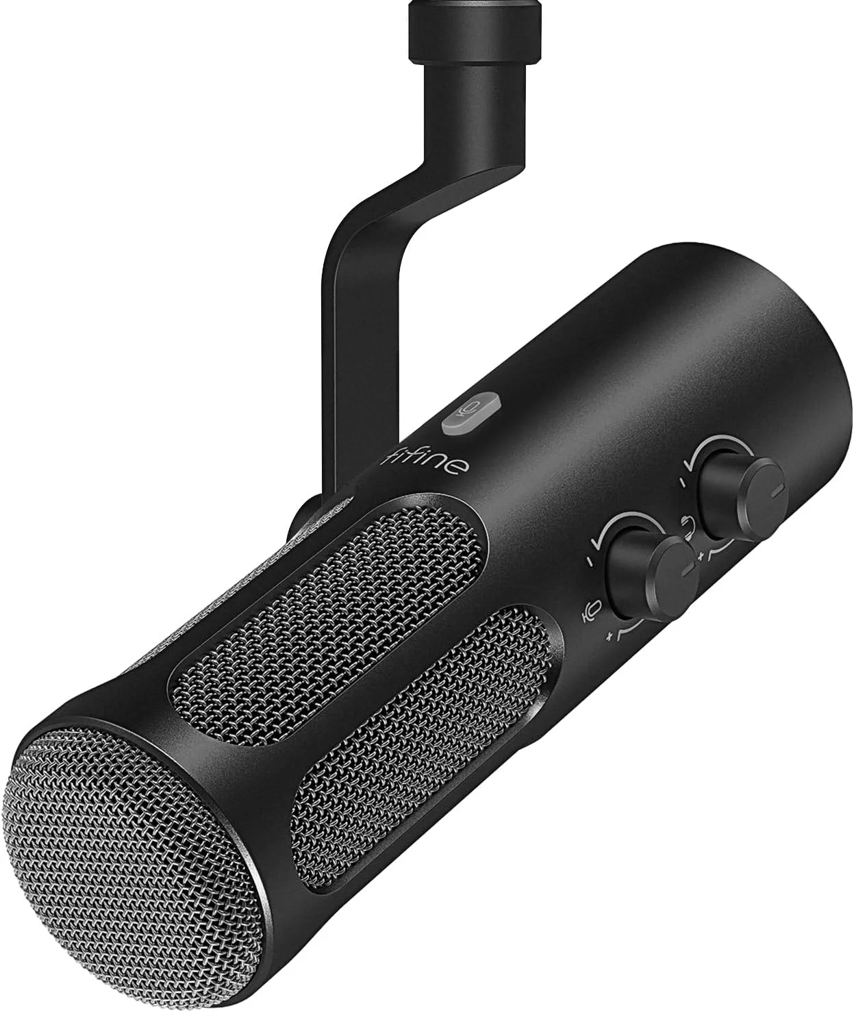 میکروفون دینامیک پادکست XLR/USB FIFINE برای استریمینگ، میکروفون استودیویی XLR، میکروفون استریمر PC تمام فلزی با دکمه قطع صدا، جک هدفون، برای ضبط صدا، موسیقی و وکال - AmpliTank Tank3
