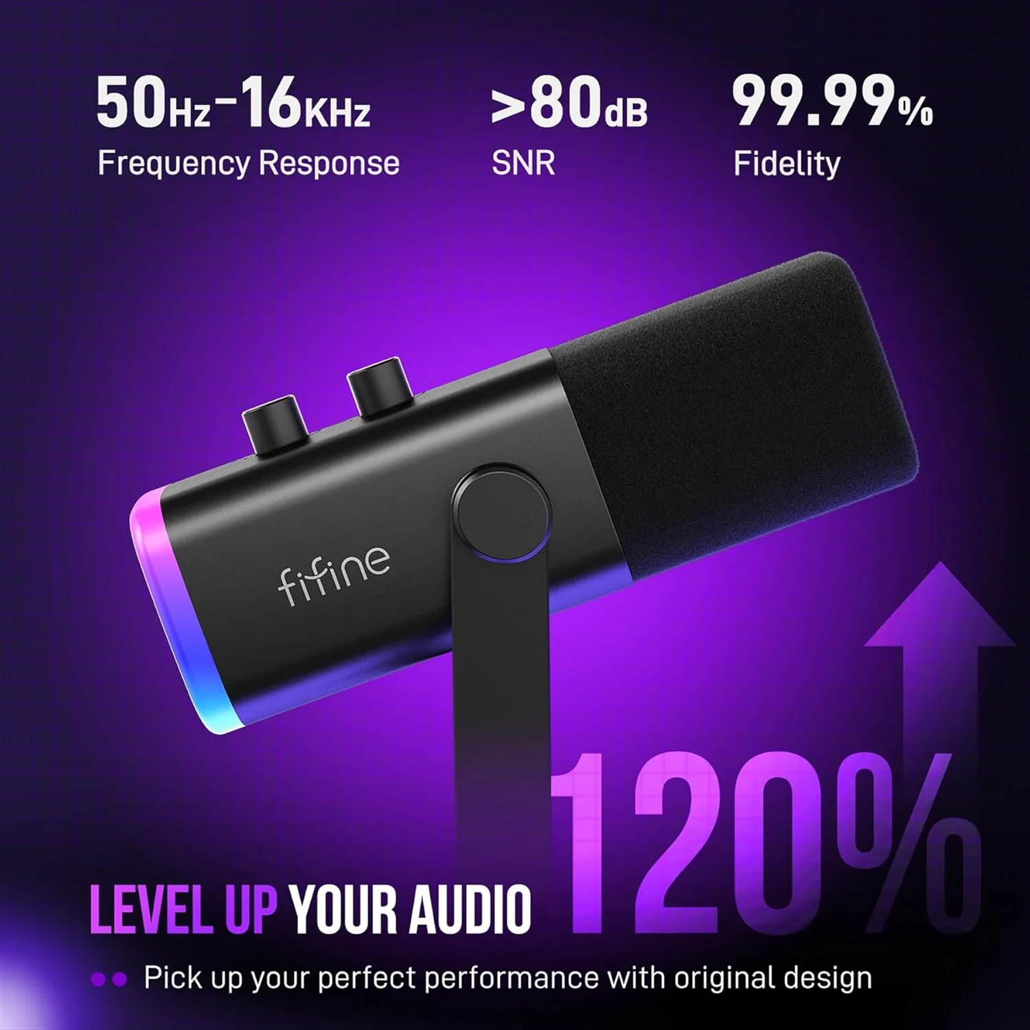 ست میکروفون گیمینگ FIFINE XLR/USB، میکروفون داینامیک کامپیوتر برای استریم پادکست، کیت میکروفون RGB کامپیوتر با بازوی بوم، دکمه بی صدا، جک هدفون، برای ضبط صدای وکال - AmpliGame AM8T ست میکروفون گیمینگ FIFINE XLR/USB، میکروفون داینامیک کامپیوتر برای استریم پادکست، کیت میکروفون RGB کامپیوتر با بازوی بوم، دکمه بی صدا، جک هدفون، برای ضبط صدای وکال - AmpliGame AM8T
