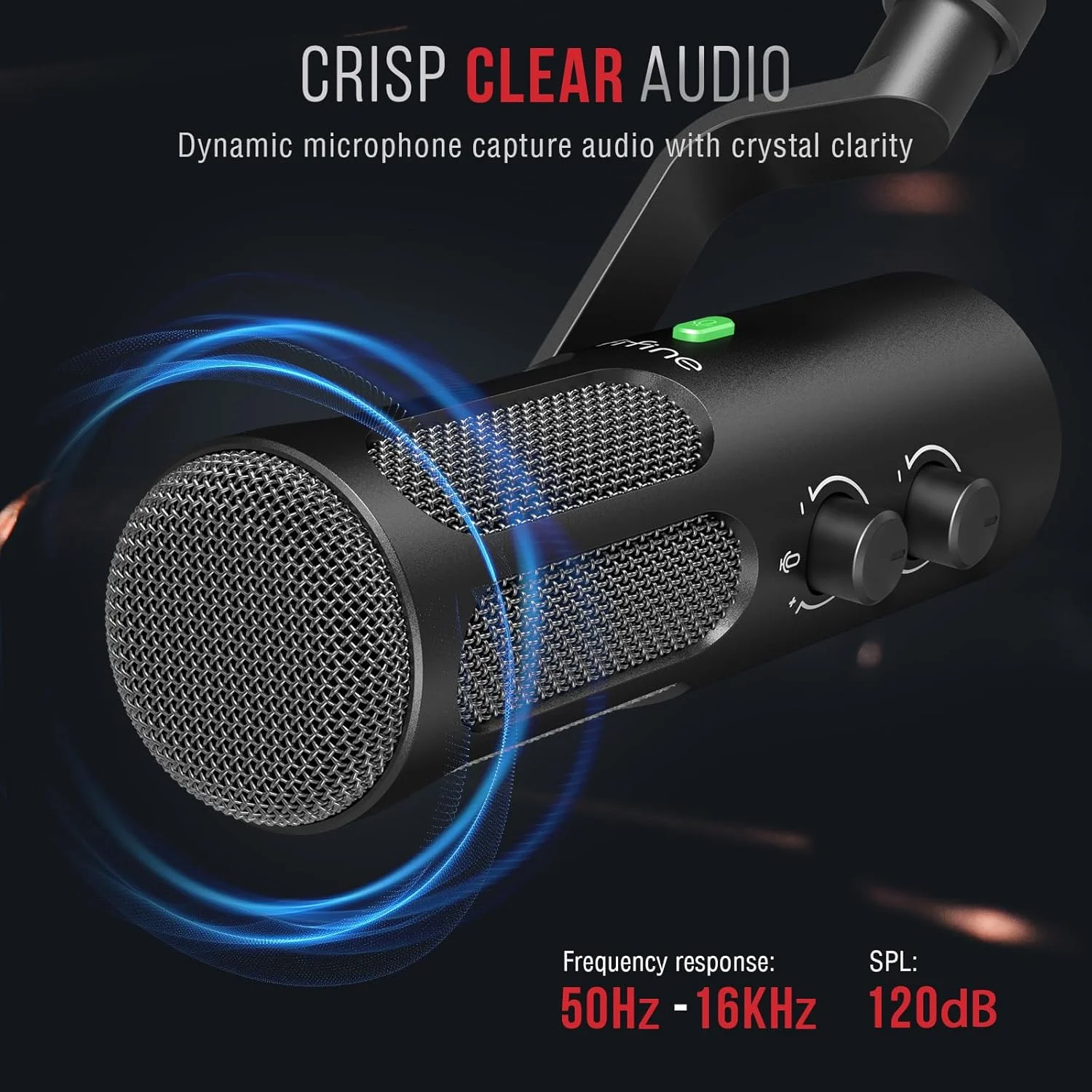 میکروفون دینامیک پادکست XLR/USB FIFINE برای استریمینگ، میکروفون استودیویی XLR، میکروفون استریمر PC تمام فلزی با دکمه قطع صدا، جک هدفون، برای ضبط صدا، موسیقی و وکال - AmpliTank Tank3 میکروفون دینامیک پادکست XLR/USB FIFINE برای استریمینگ، میکروفون استودیویی XLR، میکروفون استریمر PC تمام فلزی با دکمه قطع صدا، جک هدفون، برای ضبط صدا، موسیقی و وکال - AmpliTank Tank3