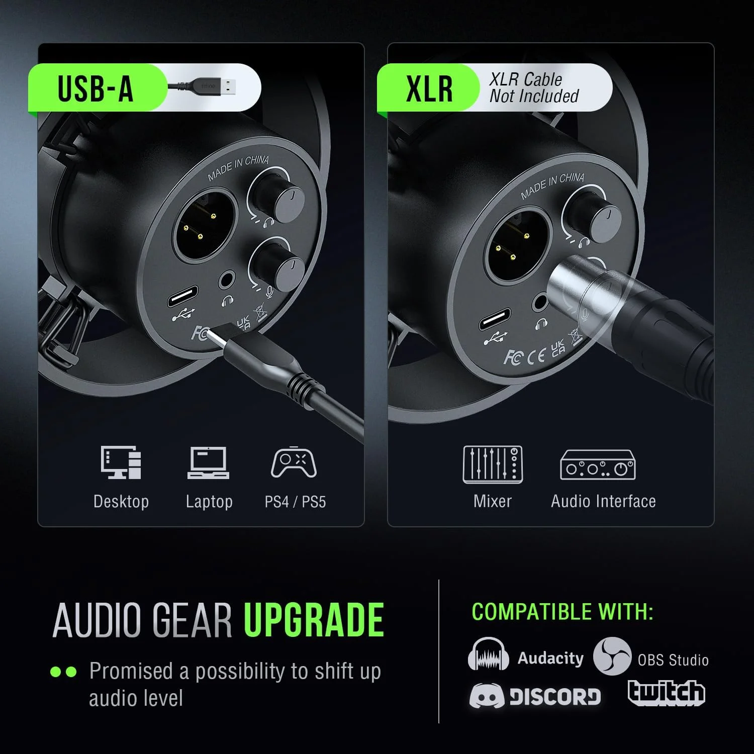 میکروفون دینامیک FIFINE، میکروفون ضبط پادکست XLR/USB برای وکال، صداگذاری و استریمینگ، میکروفون استودیویی فلزی با دکمه قطع صدا، جک هدفون، کنترل حجم صدا مانیتورینگ، بادگیر-Amplitank K688 میکروفون دینامیک FIFINE، میکروفون ضبط پادکست XLR/USB برای وکال، صداگذاری و استریمینگ، میکروفون استودیویی فلزی با دکمه قطع صدا، جک هدفون، کنترل حجم صدا مانیتورینگ، بادگیر-Amplitank K688