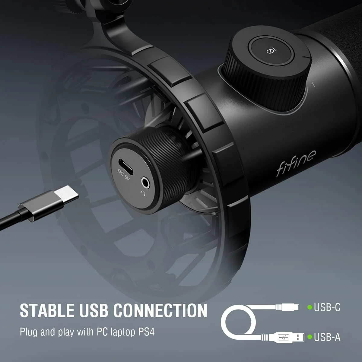 میکروفون گیمینگ USB FIFINE، میکروفون دینامیک RGB برای کامپیوتر، با دکمه قطع صدا لمسی، میکروفون کاردیوئید Plug & Play با جک هدفون برای استریمینگ، پادکست، Twitch، YouTube، Discord- K658 میکروفون گیمینگ USB FIFINE، میکروفون دینامیک RGB برای کامپیوتر، با دکمه قطع صدا لمسی، میکروفون کاردیوئید Plug & Play با جک هدفون برای استریمینگ، پادکست، Twitch، YouTube، Discord- K658