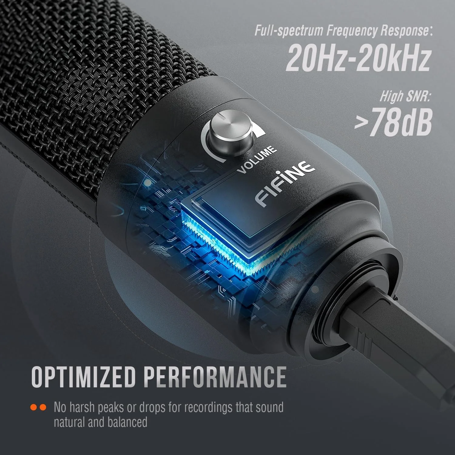 کیت میکروفون USB کاندنسر استودیویی FIFINE مدل T669 به همراه پایه بازویی قیچی‌شکل قابل تنظیم، لرزه‌گیر و مناسب برای ضبط ساز، صداگذاری، پادکست، یوتیوب، کارائوکه، بازی و استریم
