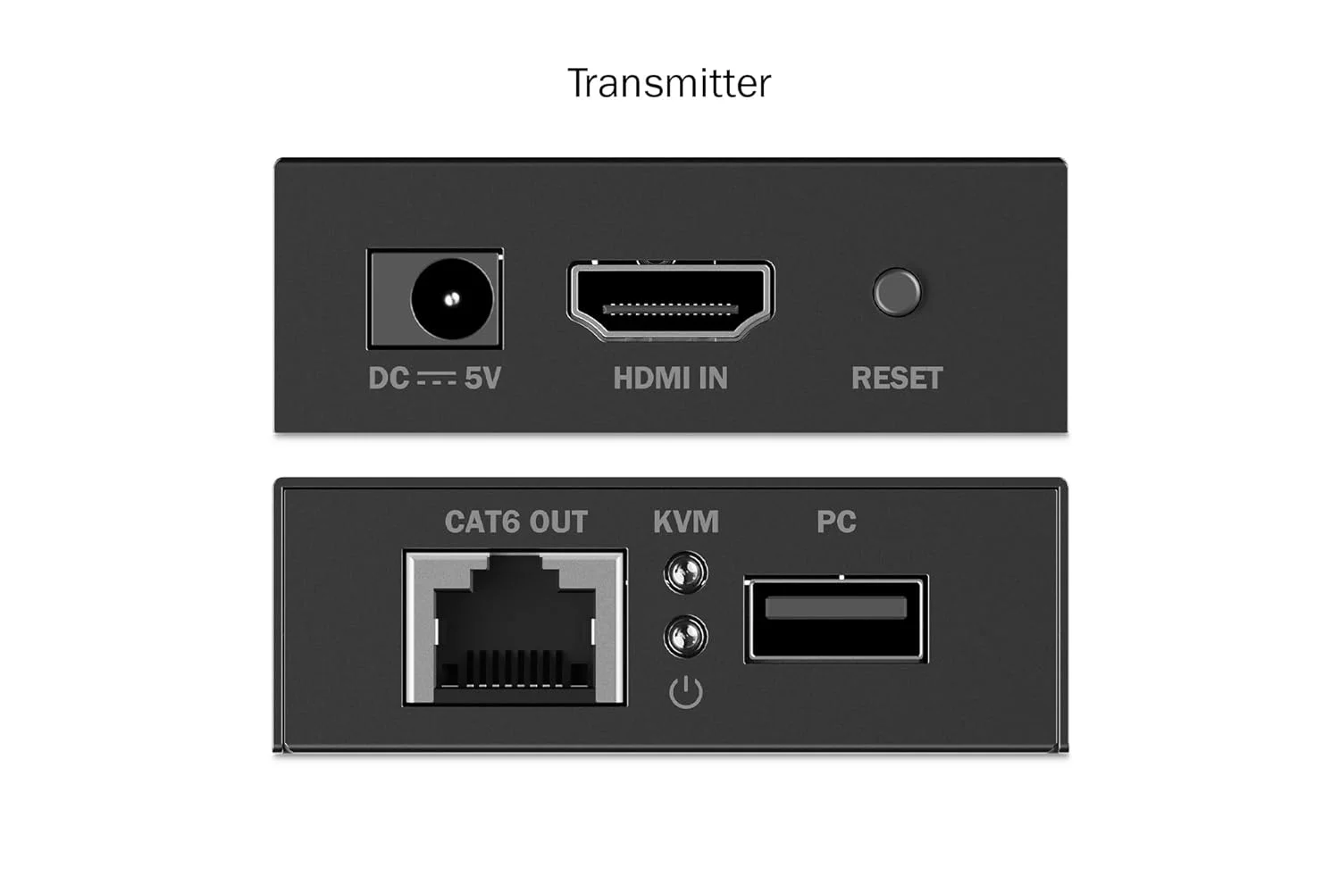 ست توسعه دهنده KVM دیجی توس - UHD 4K 30Hz - برد 40 متر - HDMI 1.4 - تاخیر بسیار کم - فرستنده و گیرنده - 2x USB برای ماوس و کیبورد - PoC - نقطه به نقطه - CAT 6 - مشکی