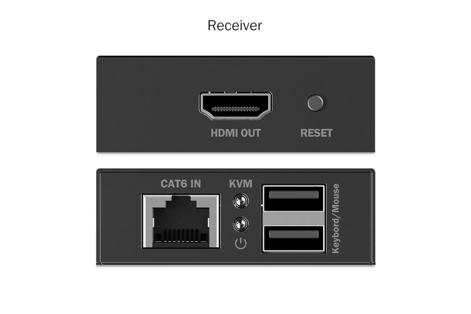 ست توسعه دهنده KVM دیجی توس - UHD 4K 30Hz - برد 40 متر - HDMI 1.4 - تاخیر بسیار کم - فرستنده و گیرنده - 2x USB برای ماوس و کیبورد - PoC - نقطه به نقطه - CAT 6 - مشکی