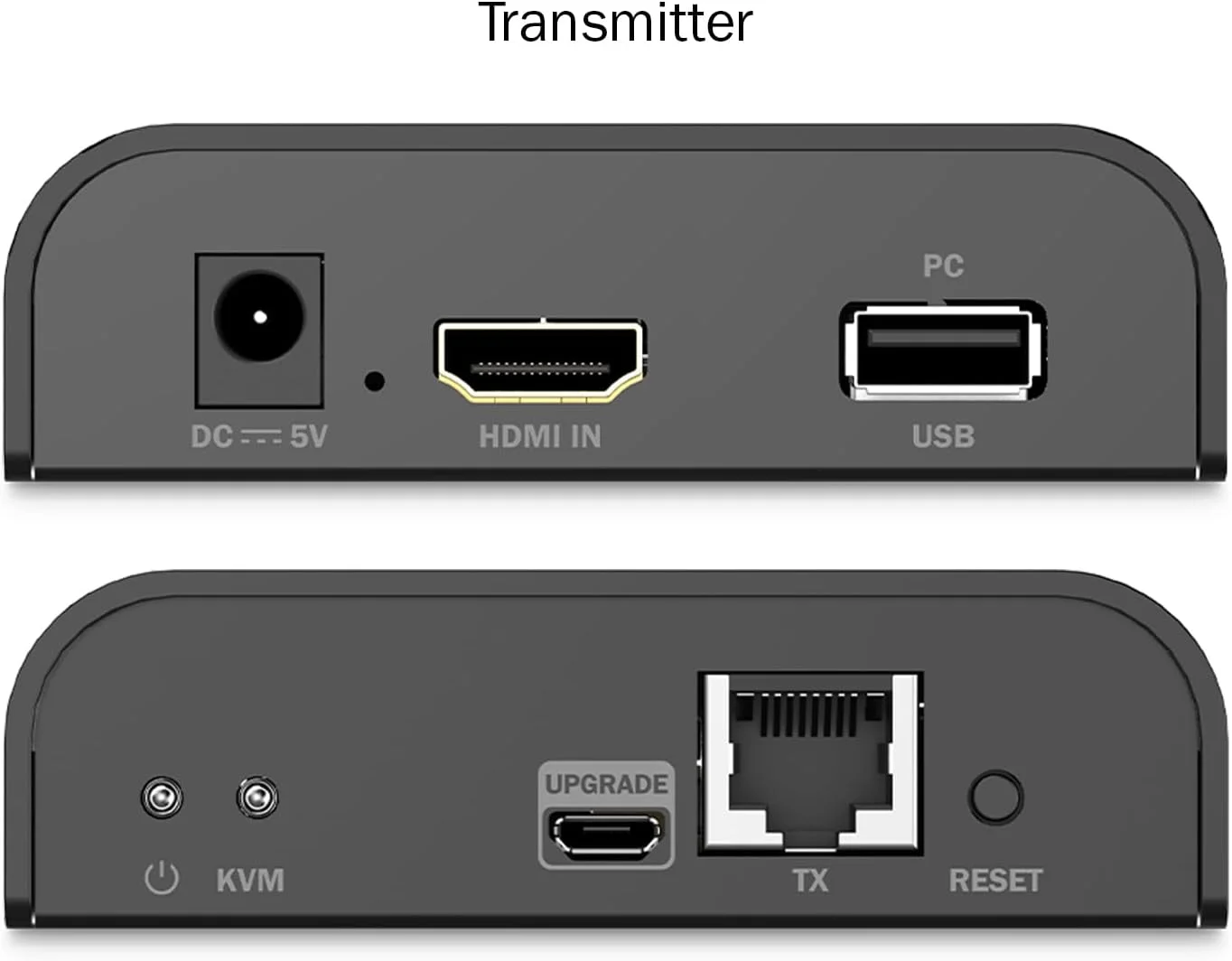 ست توسعه دهنده HDMI KVM IP دیجی توس - UHD 4k 60Hz - برد 40 متر - HDMI 2.0 - فرستنده و گیرنده - تا 253 گیرنده - 2x USB برای ماوس و کیبورد - نقطه به نقطه - CAT 6 - مشکی
