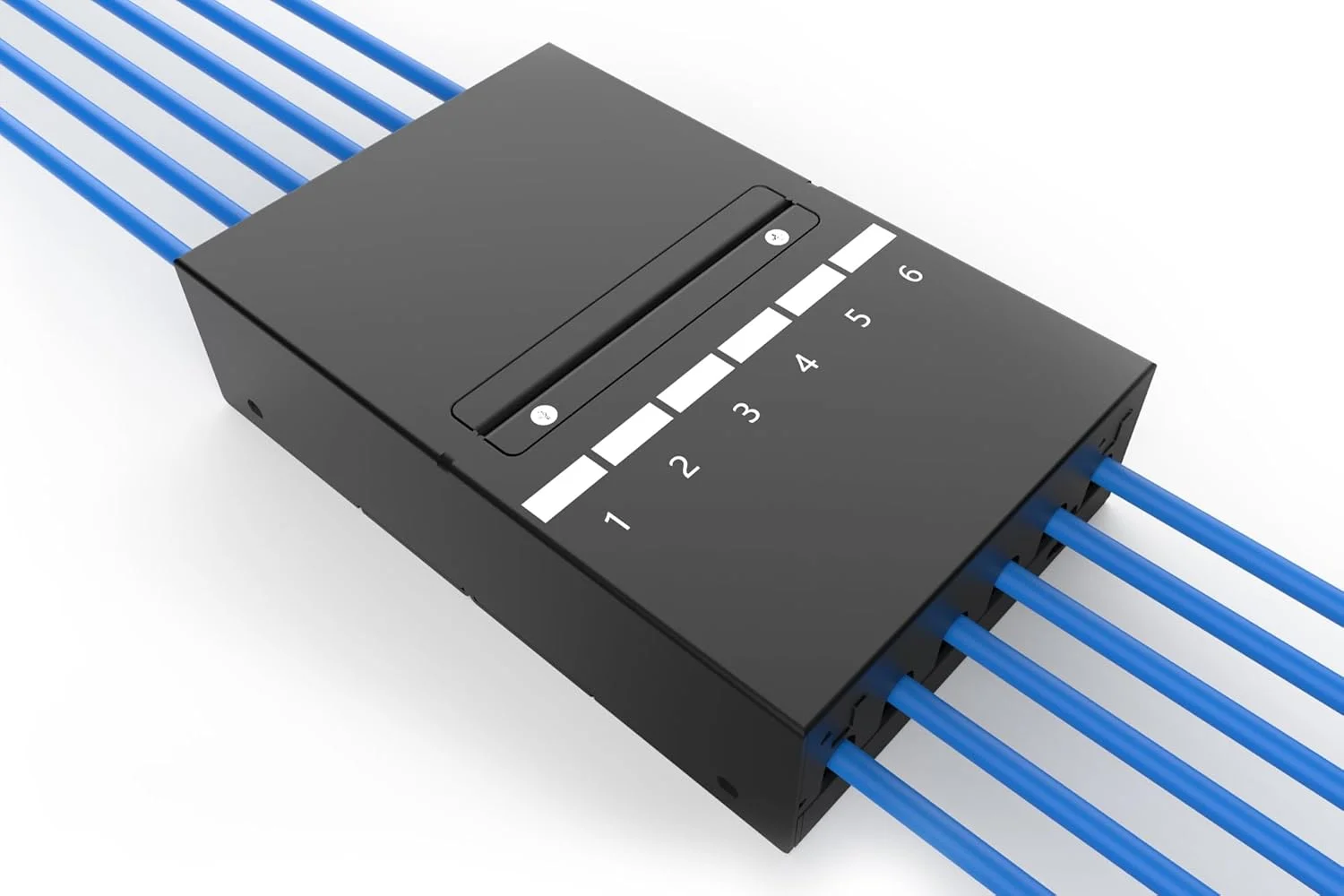 جعبه نقطه تجمیع DIGITUS - برای شش ماژول کیستون و کابل شبکه - مدیریت هوشمند کابل - محافظت IP20 - نصب روی دیوار و سقف - مشکی
