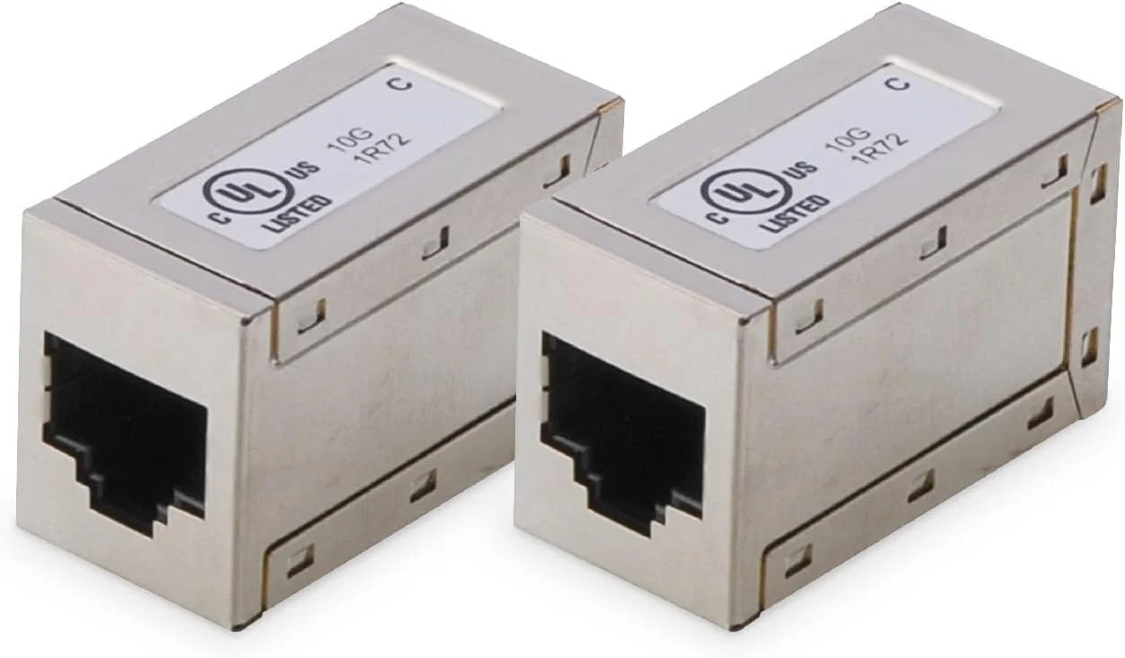 کوپلر RJ45 دیگیتوس at-AG 8/8 C6S - بسته 2 عددی - افزایش طول کابل LAN - کانکتور کابل شبکه Cat6 - سازگار با PoE - کوپلینگ ماژولار - برای سوئیچ، DSL، مودم، روتر، PC - نقره ای