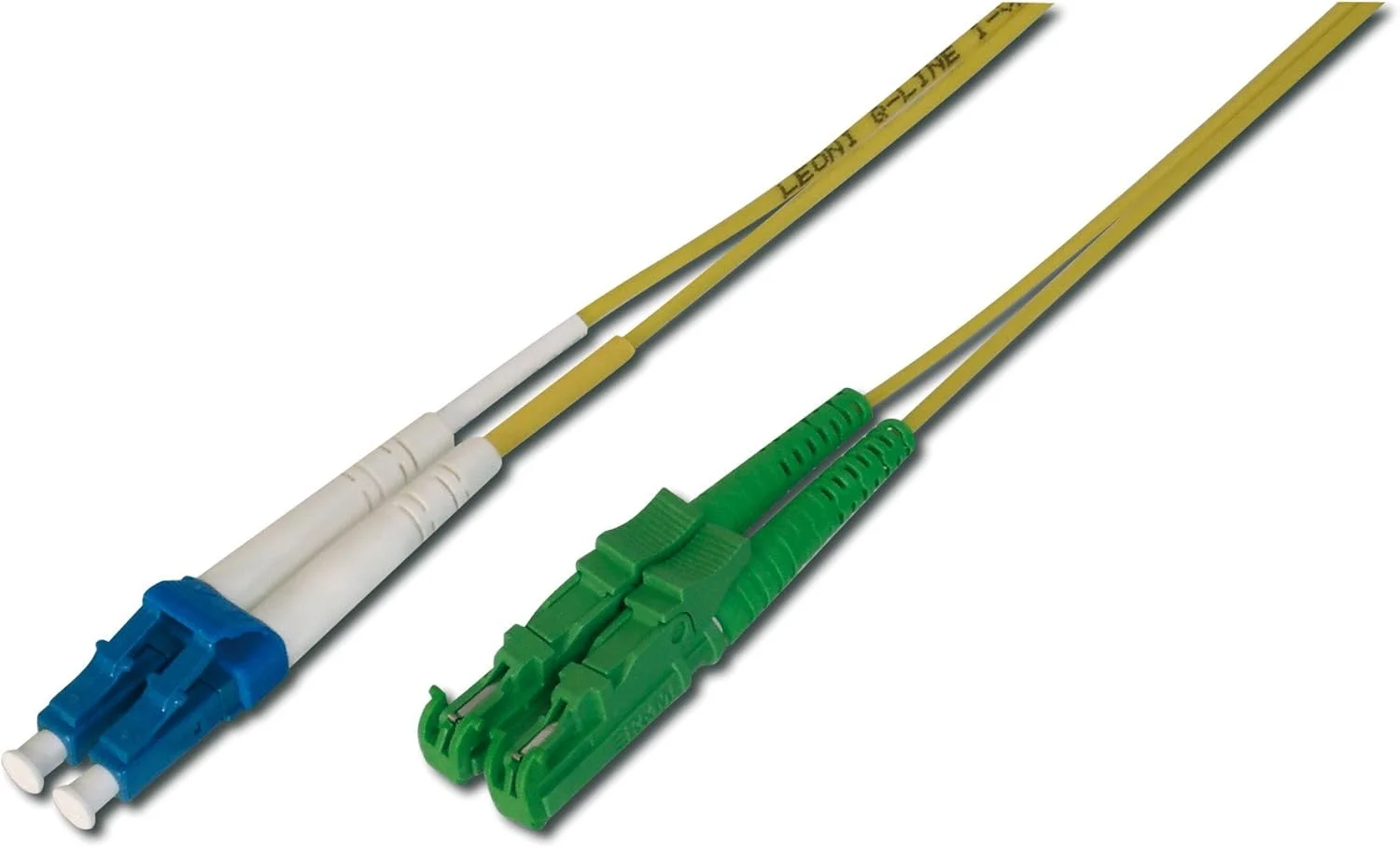 کابل پچ فیبر نوری Digitus R&M - فیبر نوری - 3 متر OS2 - اتصال E2000 APC به LC - شبکه فیبر - دوبلکس - تک حالته 09/125 µ