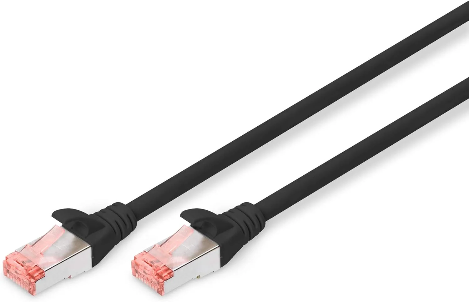 کابل شبکه Digitus Patchkabel RJ45 S/FTP Cat6 10,00m مشکی + محافظ ضامن