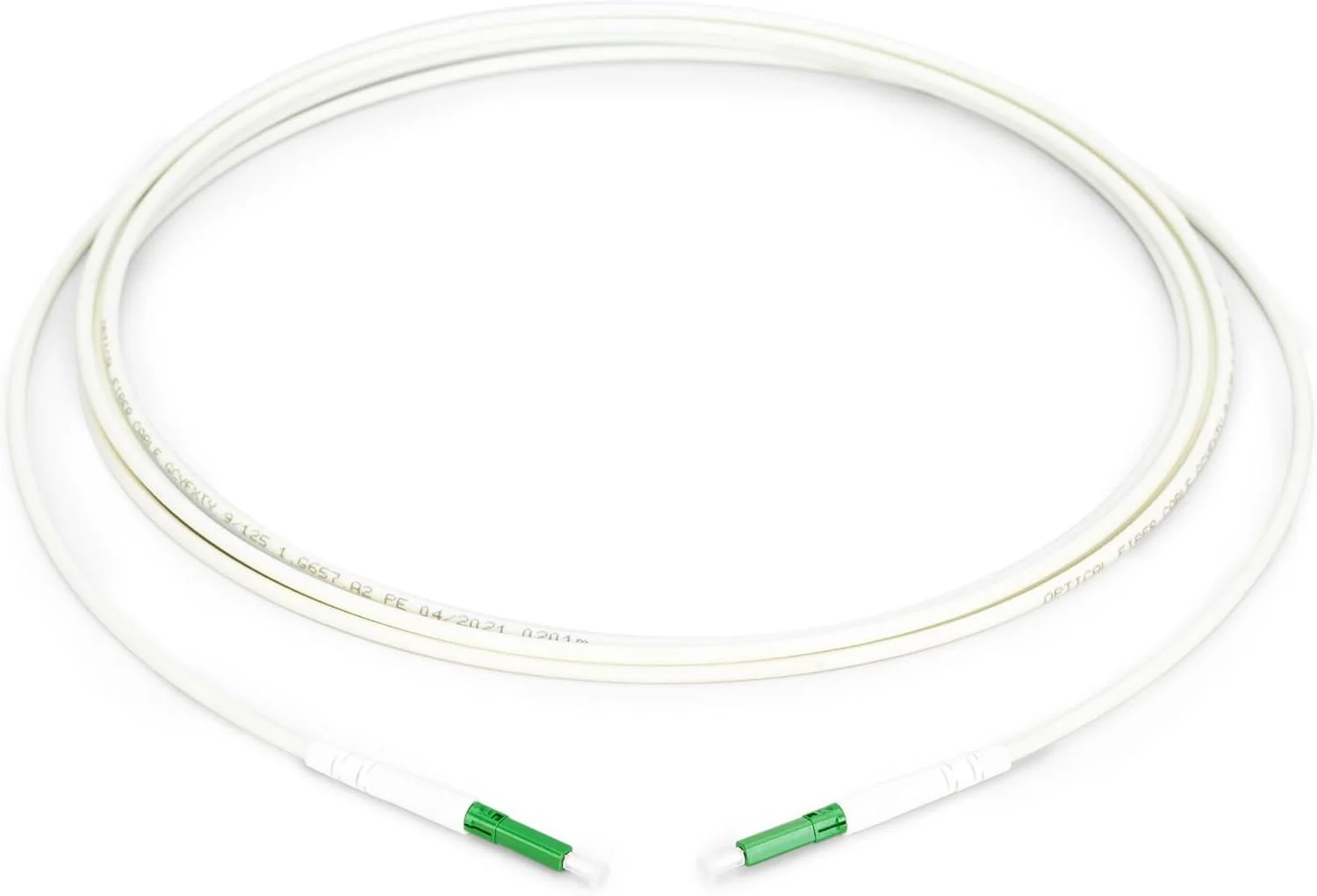 کابل فیبر نوری FTTH Digitus - OS2 - Single Mode - 30 متر - 1 فیبر - کانکتور LC-APC - از پیش مونتاژ شده - بهینه سازی شده برای خمش G.657A2 - قابل دمش - کابل فیبر نوری - سفید