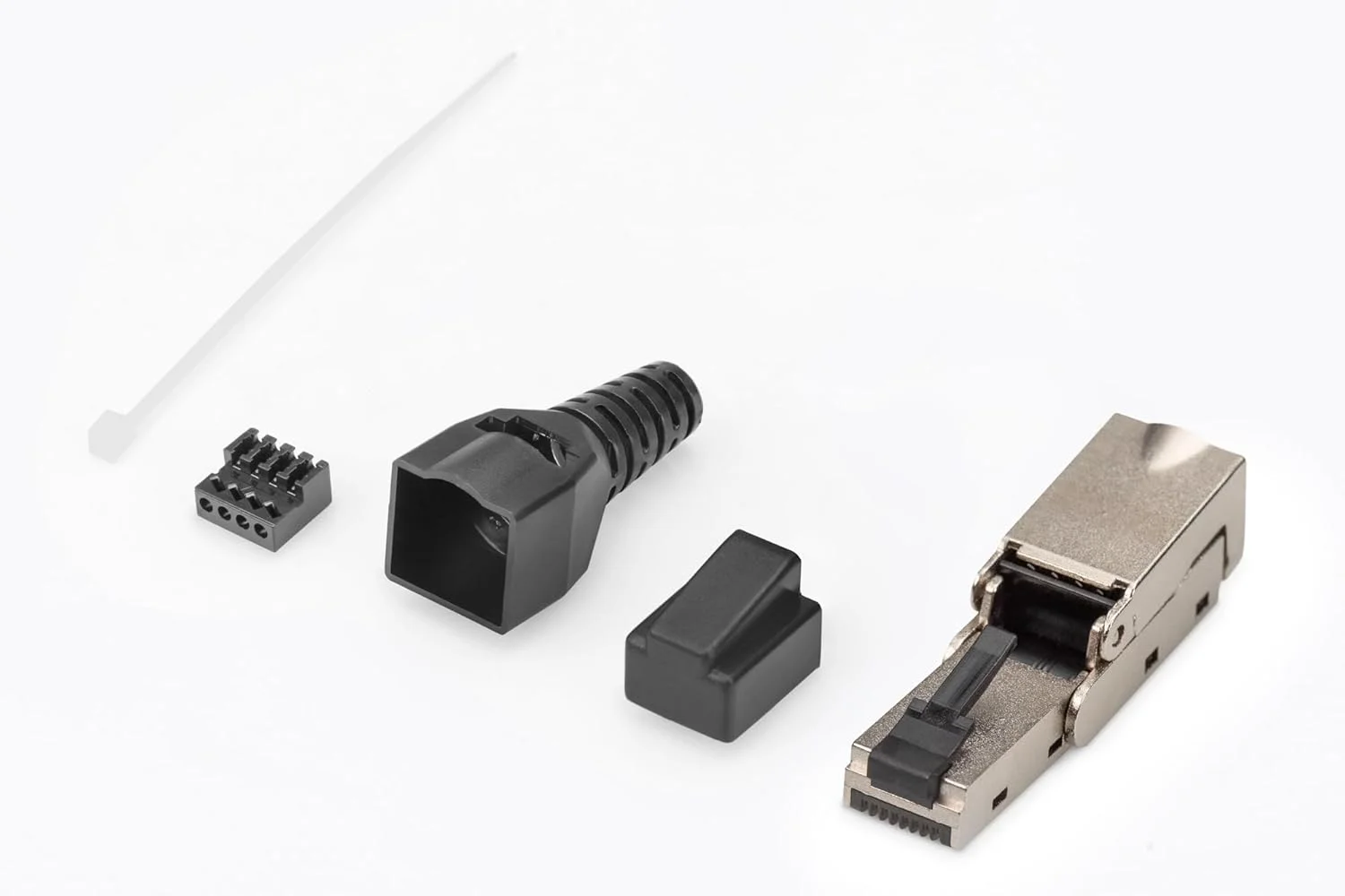 کانکتور شبکه DIGITUS DN-93636 - Cat 6A - شیلد 360 درجه - خم شو - کانکتور RJ45 Cat6A - 500 مگاهرتز - 10GBase-T - 10 گیگابیت بر ثانیه - AWG 27/7 تا AWG 22/1