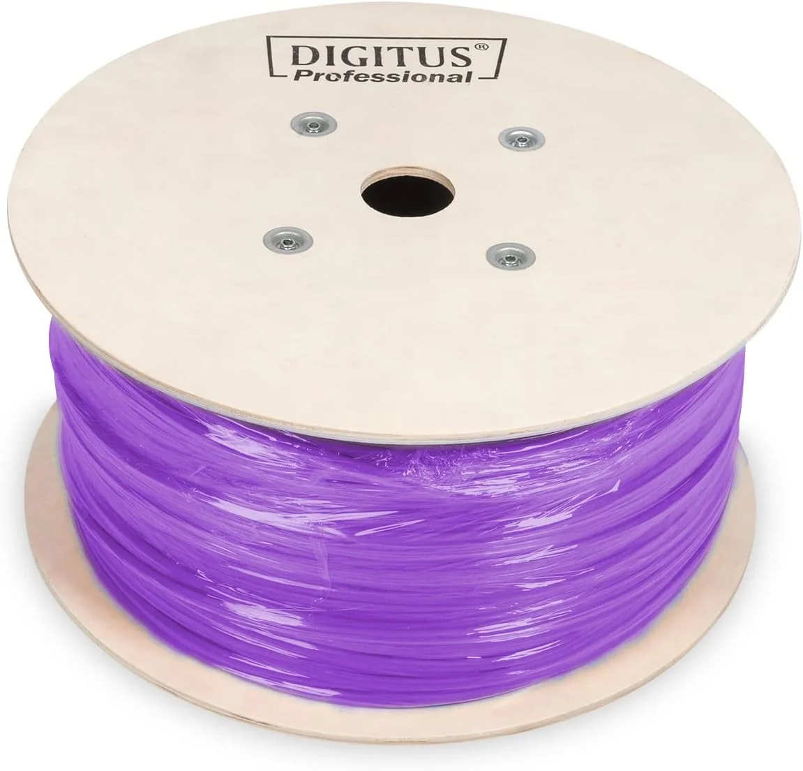 کابل نصب CAT 6 F-UTP، 250 مگاهرتز Eca (EN 50575)، AWG 23/1، حلقه 305 متری، تک رشته، بنفش