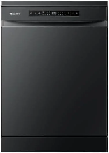 ماشین ظرفشویی ایستاده هایسنس مدل HS623E91BST با ظرفیت 15 نفره، 8 برنامه شستشو و رنگ مشکی - 1 سال گارانتی