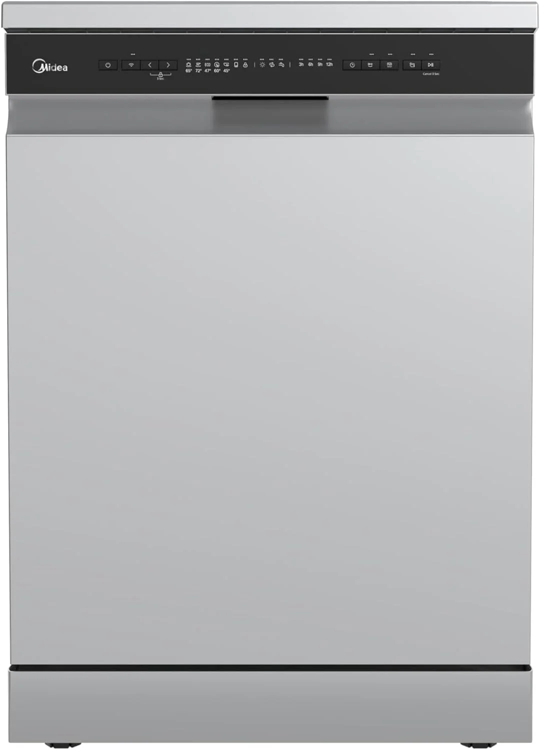 ماشین ظرفشویی ایستاده میدیا 14 نفره، 8 برنامه، تمام اتوماتیک با فیلتر ضد باکتری، فناوری خشک کردن خودکار، برنامه بهداشتی و اقتصادی اضافی، 3 کشو، نقره ای WQP14-W5233C(S)-GCC