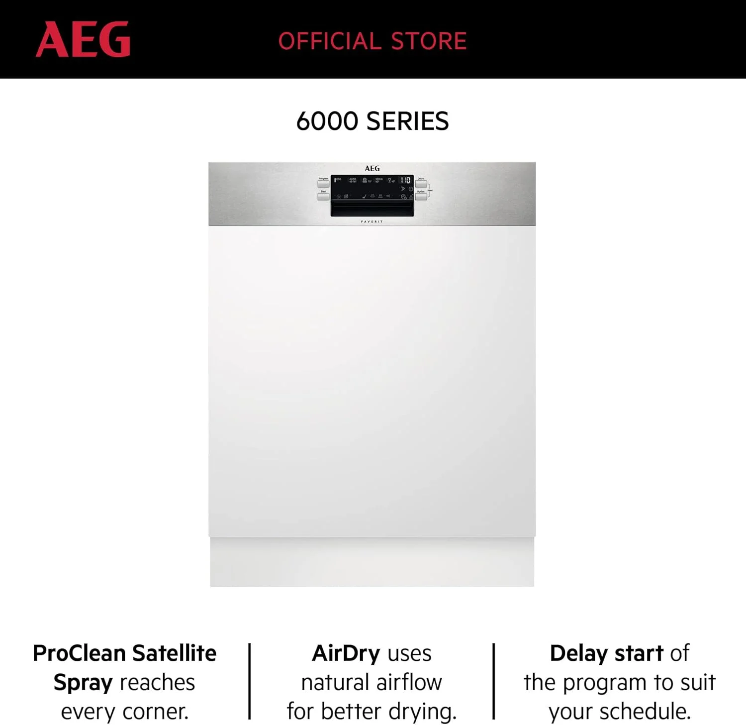 AEG - ماشین ظرفشویی توکار - نیمه یکپارچه، 13 نفره، 5 برنامه + 4 دما، EDW1850، 50/60 هرتز - FEE53670ZM - ساخت لهستان - 1 سال گارانتی. AEG - ماشین ظرفشویی توکار - نیمه یکپارچه، 13 نفره، 5 برنامه + 4 دما، EDW1850، 50/60 هرتز - FEE53670ZM - ساخت لهستان - 1 سال گارانتی.
