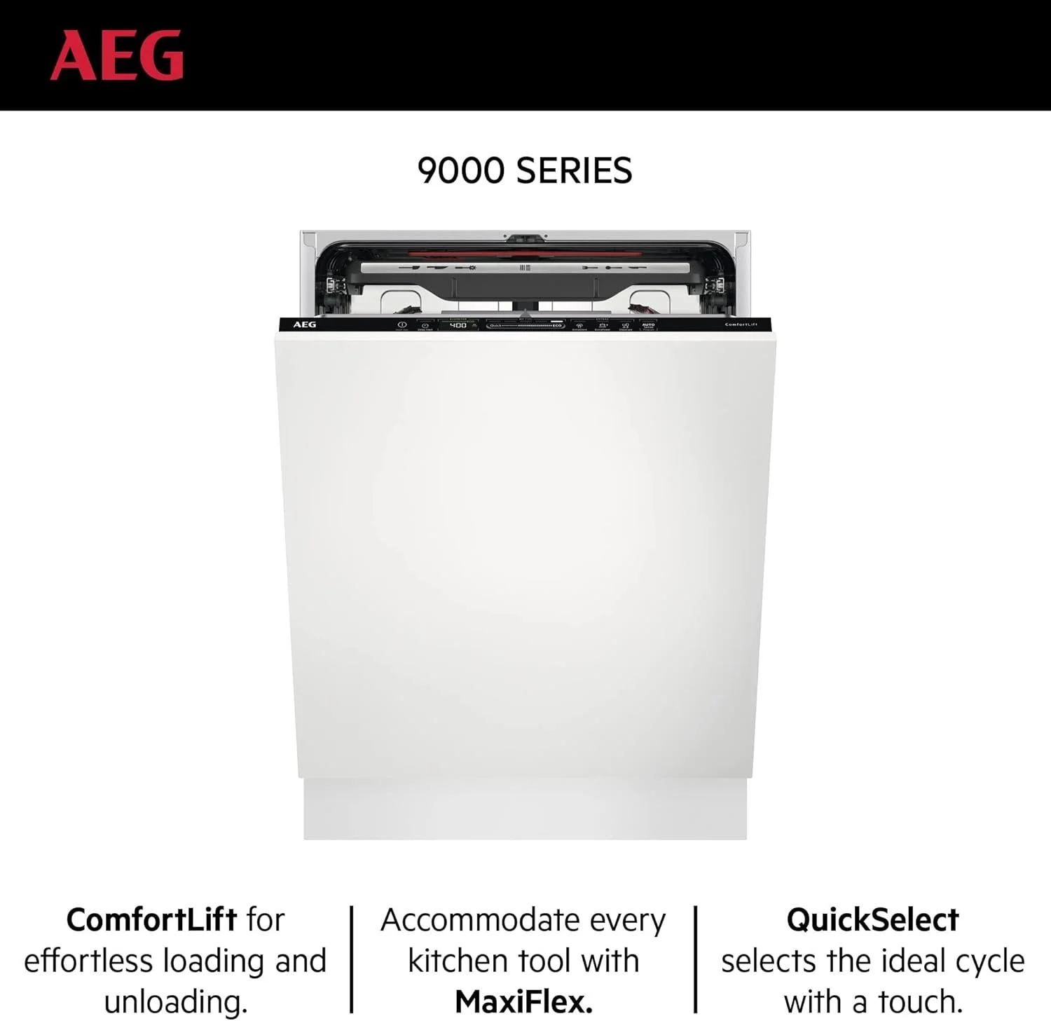AEG - ماشین ظرفشویی توکار - Comfort Lift DW 14 PS، 7 برنامه، سطح 3، 50/60 هرتز - FSK83827P - ساخت ایتالیا - 1 سال گارانتی - سفید AEG - ماشین ظرفشویی توکار - Comfort Lift DW 14 PS، 7 برنامه، سطح 3، 50/60 هرتز - FSK83827P - ساخت ایتالیا - 1 سال گارانتی - سفید
