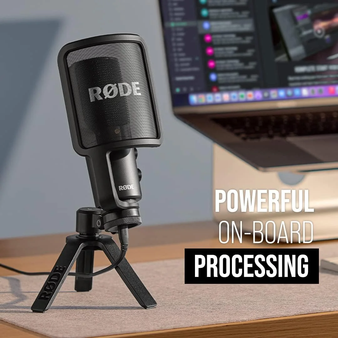 میکروفون USB حرفه ای Røde Nt-Usb+ برای ضبط صدای استثنایی به طور مستقیم روی کامپیوتر یا دستگاه تلفن همراه