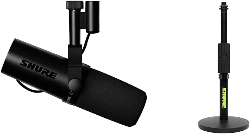 میکروفون Shure SM7dB به همراه پایه رومیزی گرد 6 اینچی