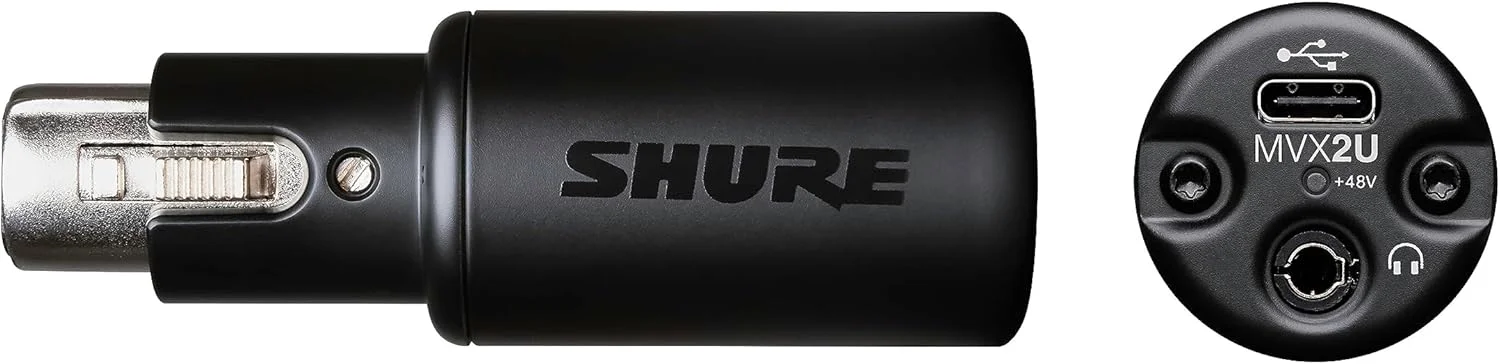 اینترفیس دیجیتال XLR به USB شور MVX2U با جک هدفون، پری امپ یکپارچه با کنترل گین 60dB، مانیتورینگ بدون تاخیر، فانتوم پاور 48 ولت، اپلیکیشن دسکتاپ ShurePlus، کابل USB-C 1 متری اینترفیس دیجیتال XLR به USB شور MVX2U با جک هدفون، پری امپ یکپارچه با کنترل گین 60dB، مانیتورینگ بدون تاخیر، فانتوم پاور 48 ولت، اپلیکیشن دسکتاپ ShurePlus، کابل USB-C 1 متری