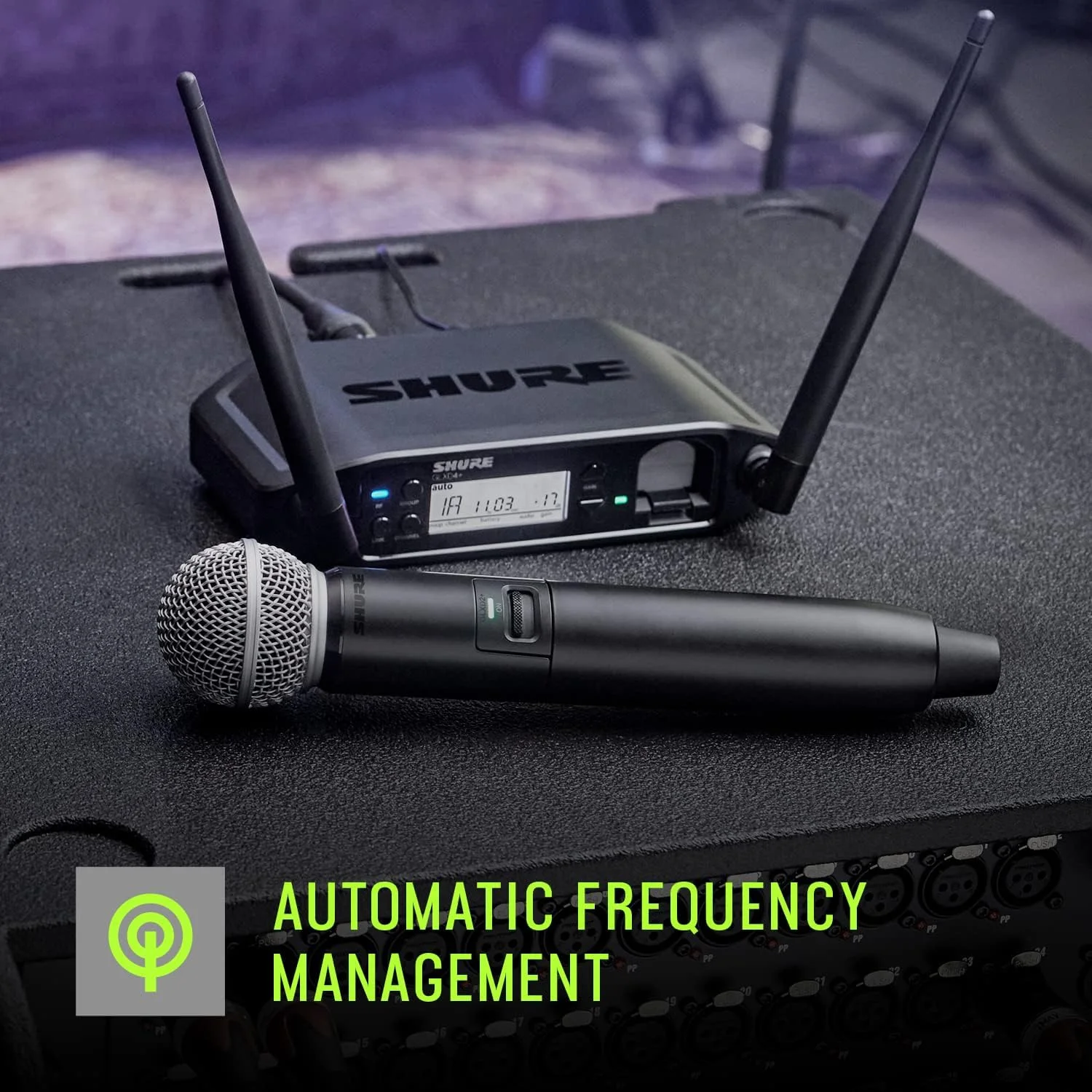 فرستنده بی سیم دستی Shure GLXD2+/SM58 با کپسول میکروفون وکال SM58 و باتری SB904 (عمر 12 ساعته) - برای استفاده با سیستم های میکروفون بی سیم دو بانده GLX-D+ (گیرنده جداگانه فروخته می شود) فرستنده بی سیم دستی Shure GLXD2+/SM58 با کپسول میکروفون وکال SM58 و باتری SB904 (عمر 12 ساعته) - برای استفاده با سیستم های میکروفون بی سیم دو بانده GLX-D+ (گیرنده جداگانه فروخته می شود)