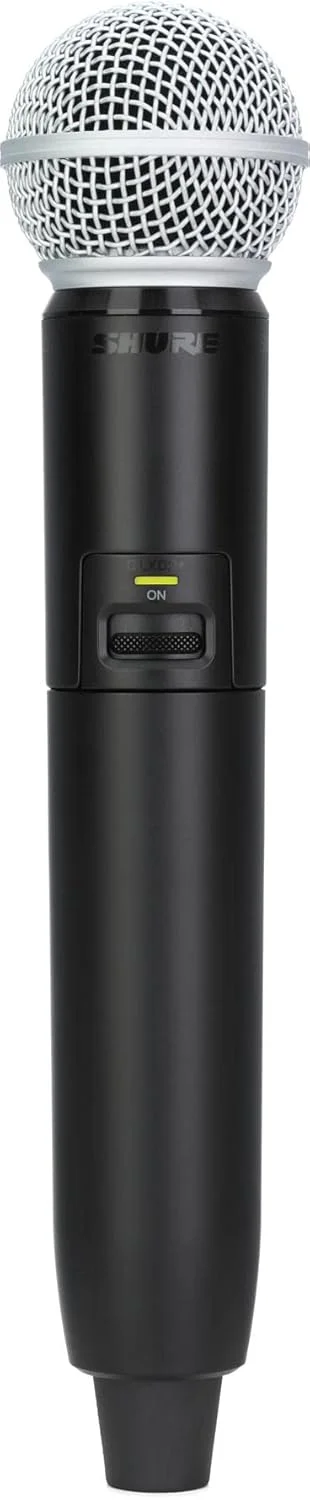 فرستنده بی سیم دستی Shure GLXD2+/SM58 با کپسول میکروفون وکال SM58 و باتری SB904 (عمر 12 ساعته) - برای استفاده با سیستم های میکروفون بی سیم دو بانده GLX-D+ (گیرنده جداگانه فروخته می شود) فرستنده بی سیم دستی Shure GLXD2+/SM58 با کپسول میکروفون وکال SM58 و باتری SB904 (عمر 12 ساعته) - برای استفاده با سیستم های میکروفون بی سیم دو بانده GLX-D+ (گیرنده جداگانه فروخته می شود)