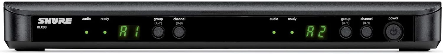 سیستم میکروفون بی سیم Shure BLX288/PG58 برای دو اجرا کننده با گیرنده دو کاناله BLX88 و دو فرستنده دستی BLX2 با کپسول های میکروفون PG58 برای وکال اصلی و پشتیبان - باند H11 سیستم میکروفون بی سیم Shure BLX288/PG58 برای دو اجرا کننده با گیرنده دو کاناله BLX88 و دو فرستنده دستی BLX2 با کپسول های میکروفون PG58 برای وکال اصلی و پشتیبان - باند H11