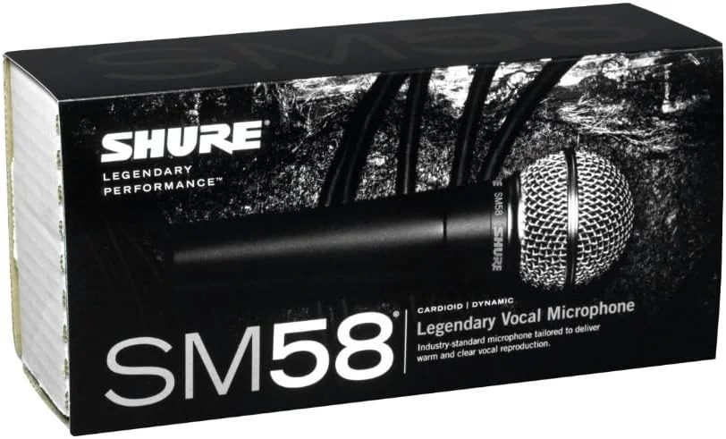 بسته میکروفون وکال داینامیک کاردیوید Shure SM58-LC به همراه آداپتور پایه و کیف زیپ دار بسته میکروفون وکال داینامیک کاردیوید Shure SM58-LC به همراه آداپتور پایه و کیف زیپ دار