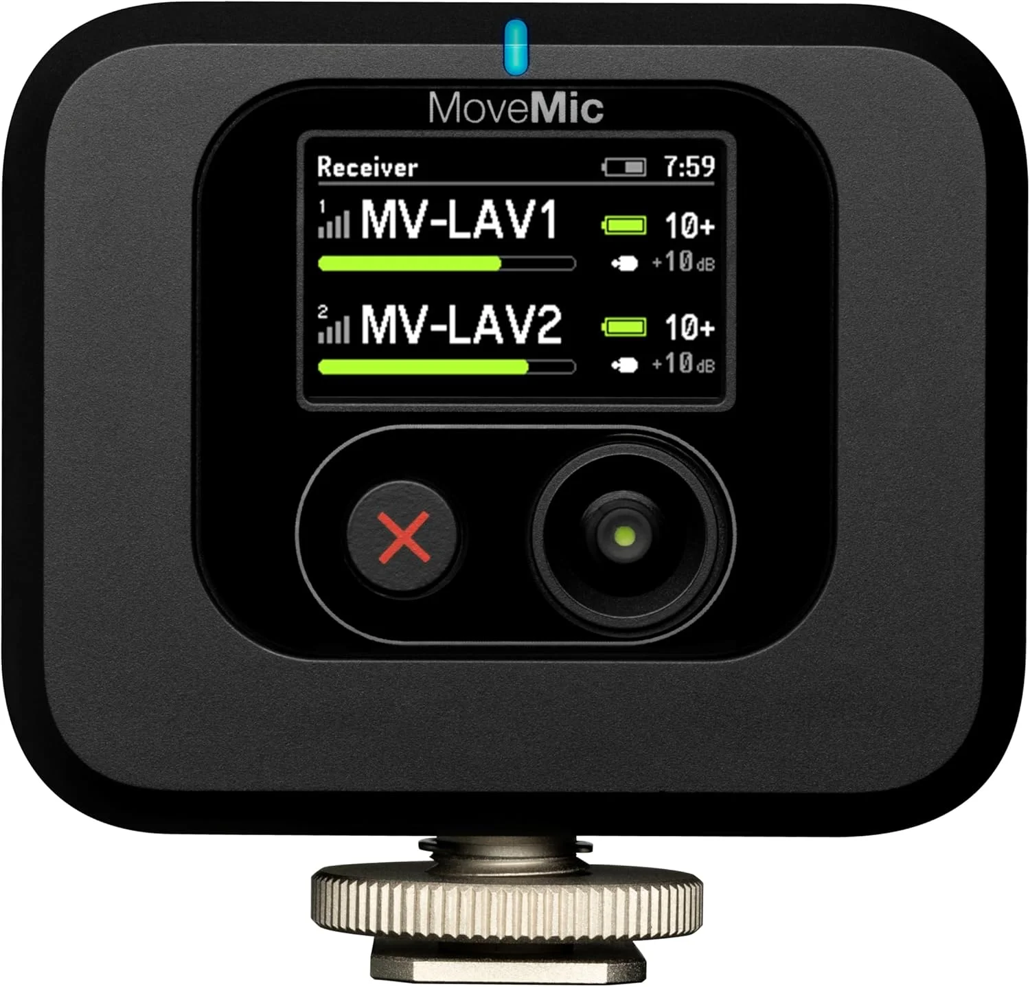 کیت گیرنده دو کاناله Shure MoveMic Two، میکروفون یقه ای بی سیم دو کاناله مستقیم به تلفن همراه با گیرنده MoveMic، قابل حمل، ضبط صدای عالی، مشکی کیت گیرنده دو کاناله Shure MoveMic Two، میکروفون یقه ای بی سیم دو کاناله مستقیم به تلفن همراه با گیرنده MoveMic، قابل حمل، ضبط صدای عالی، مشکی