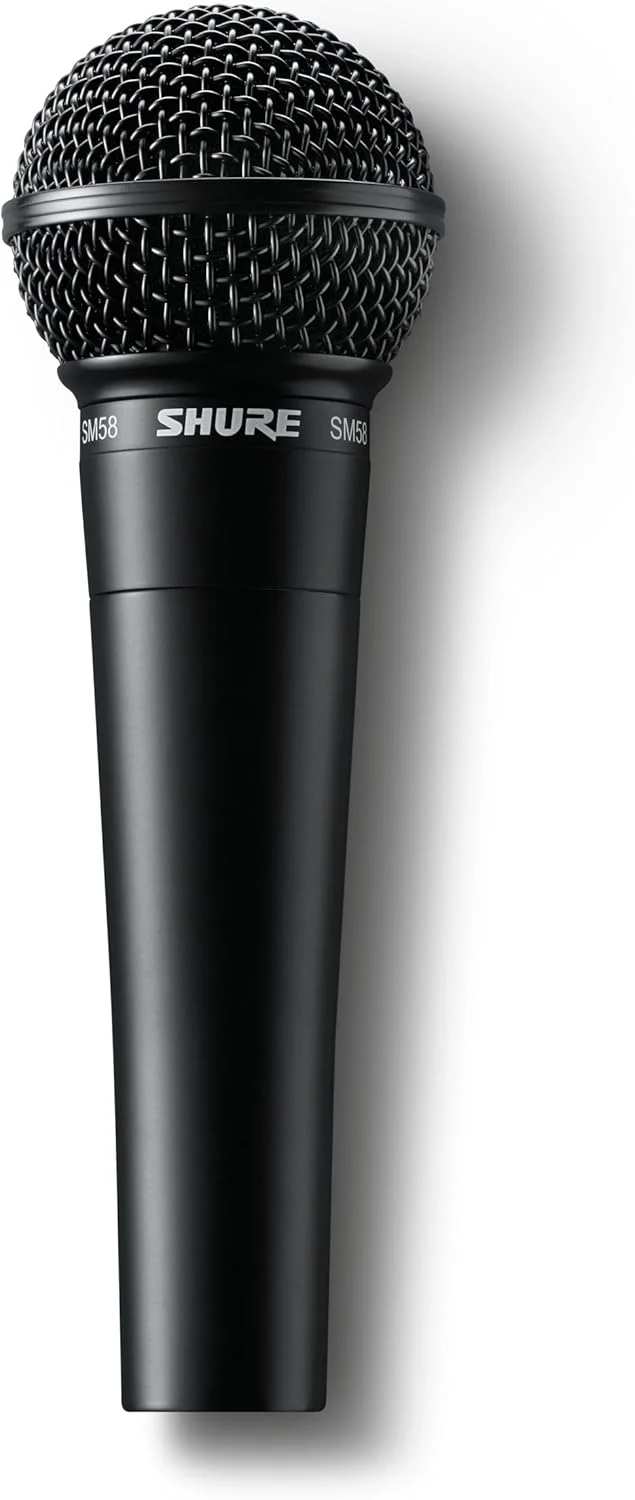 میکروفون داینامیک Shure SM58 Pro XLR - میکروفون کاردیود حرفه ای استودیویی و اجرای زنده برای وکال، پادکست و ضبط صدا، نسخه ویژه مشکی