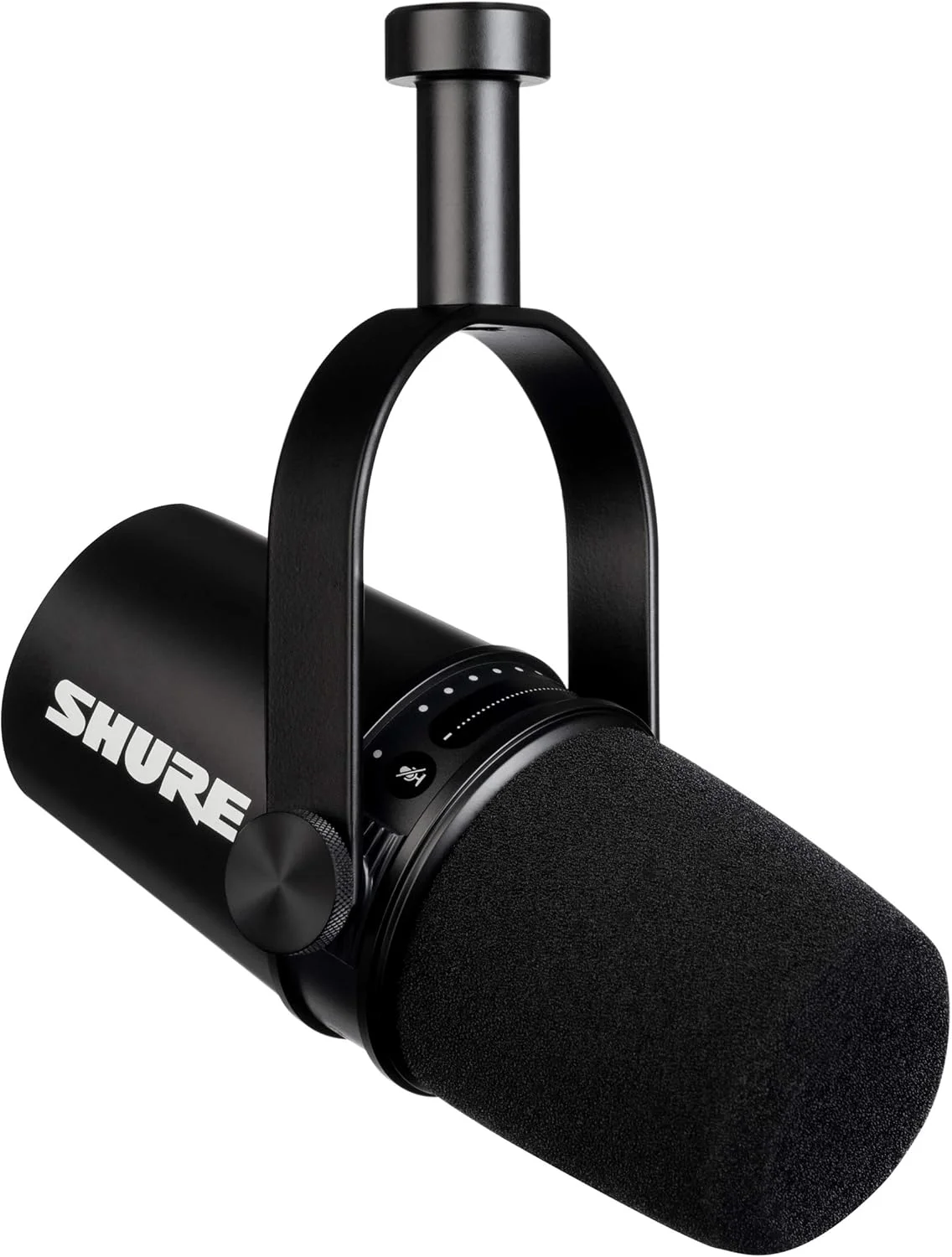 میکروفون پادکست Shure MV7، حرفه ای، سازگار با USB برای کامپیوتر، ضبط صدا، عالی برای پادکست، بازی و پخش زنده، مشکی