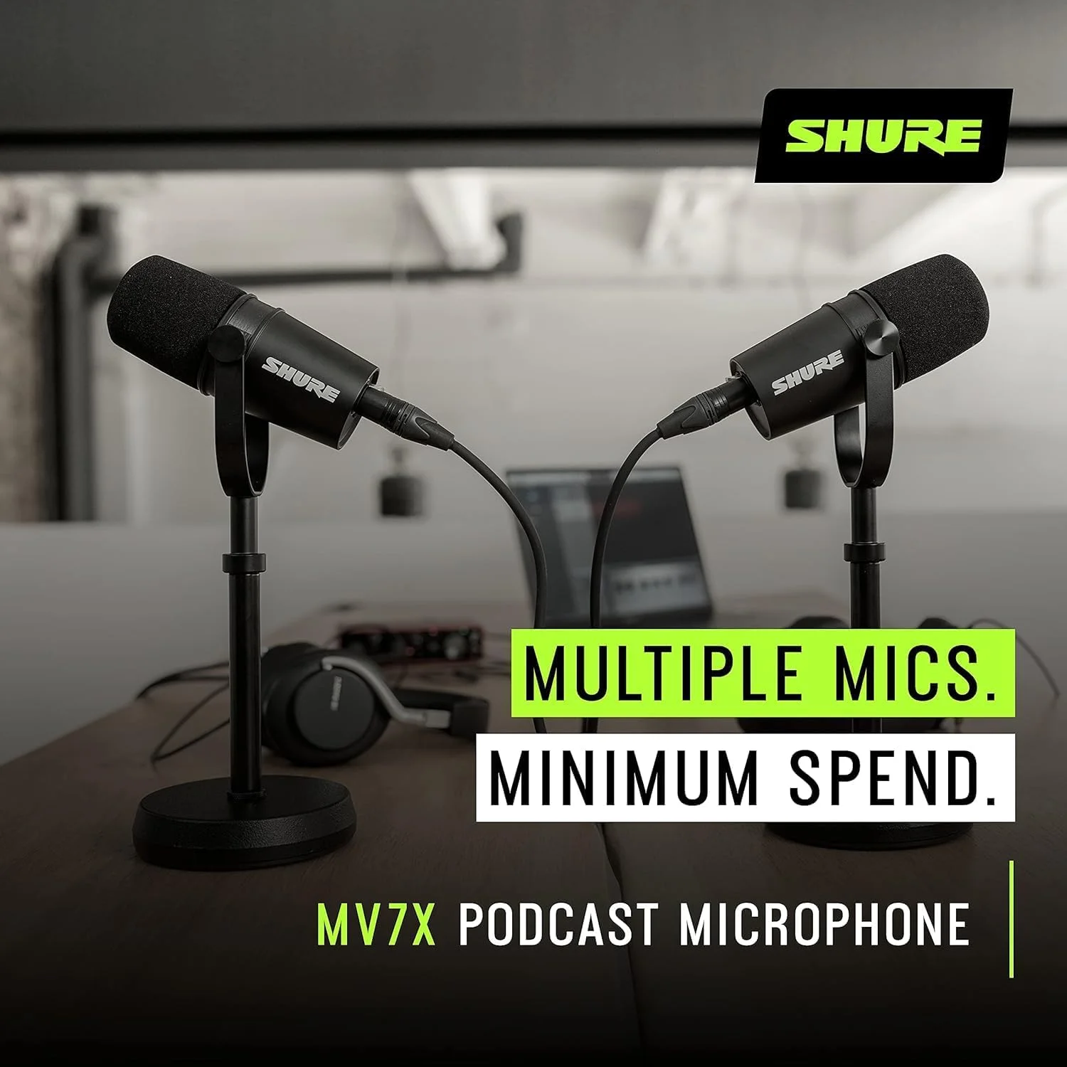 میکروفون پادکست Shure MV7X XLR به همراه کابل XLR - میکروفون دینامیک برای پادکست و ضبط صدا، فناوری جداسازی صدا، ساختار تمام فلزی، سازگار با پایه میکروفون، فرکانس بهینه شده - مشکی میکروفون پادکست Shure MV7X XLR به همراه کابل XLR - میکروفون دینامیک برای پادکست و ضبط صدا، فناوری جداسازی صدا، ساختار تمام فلزی، سازگار با پایه میکروفون، فرکانس بهینه شده - مشکی