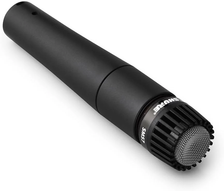 میکروفون ساز Shure SM57، داینامیک + رابط دیجیتال Shure MVX2U XLR به USB با جک هدفون میکروفون ساز Shure SM57، داینامیک + رابط دیجیتال Shure MVX2U XLR به USB با جک هدفون