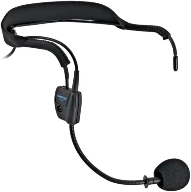 میکروفون هدست داینامیک Shure WH20 (سیمی) - مقاوم، سبک وزن، مناسب برای کاربران فعال میکروفون، ایده آل برای مربیان/موسیقیدانان، کانکتور XLR نر 3 پین با گیره کمربند جداشدنی (WH20XLR)