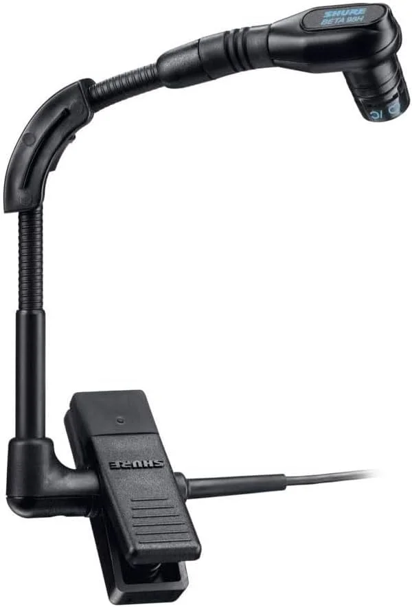 میکروفون گوزن گردنی گیره ای کاردیوئید Shure WB98H/C TQG، به دهانه ساز بادی یا لبه سازهای کوبه ای متصل می شود - مشکی (فرستنده بادی پک بی سیم جداگانه فروخته می شود) میکروفون گوزن گردنی گیره ای کاردیوئید Shure WB98H/C TQG، به دهانه ساز بادی یا لبه سازهای کوبه ای متصل می شود - مشکی (فرستنده بادی پک بی سیم جداگانه فروخته می شود)