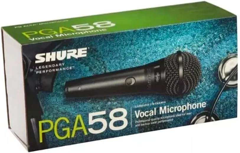 میکروفون داینامیک Shure PGA58 - میکروفون دستی برای وکال با الگوی قطبی کاردیوئید، سوئیچ روشن/خاموش مجزا، آداپتور پایه و کیف زیپ دار، بدون کابل (PGA58-LC) میکروفون داینامیک Shure PGA58 - میکروفون دستی برای وکال با الگوی قطبی کاردیوئید، سوئیچ روشن/خاموش مجزا، آداپتور پایه و کیف زیپ دار، بدون کابل (PGA58-LC)