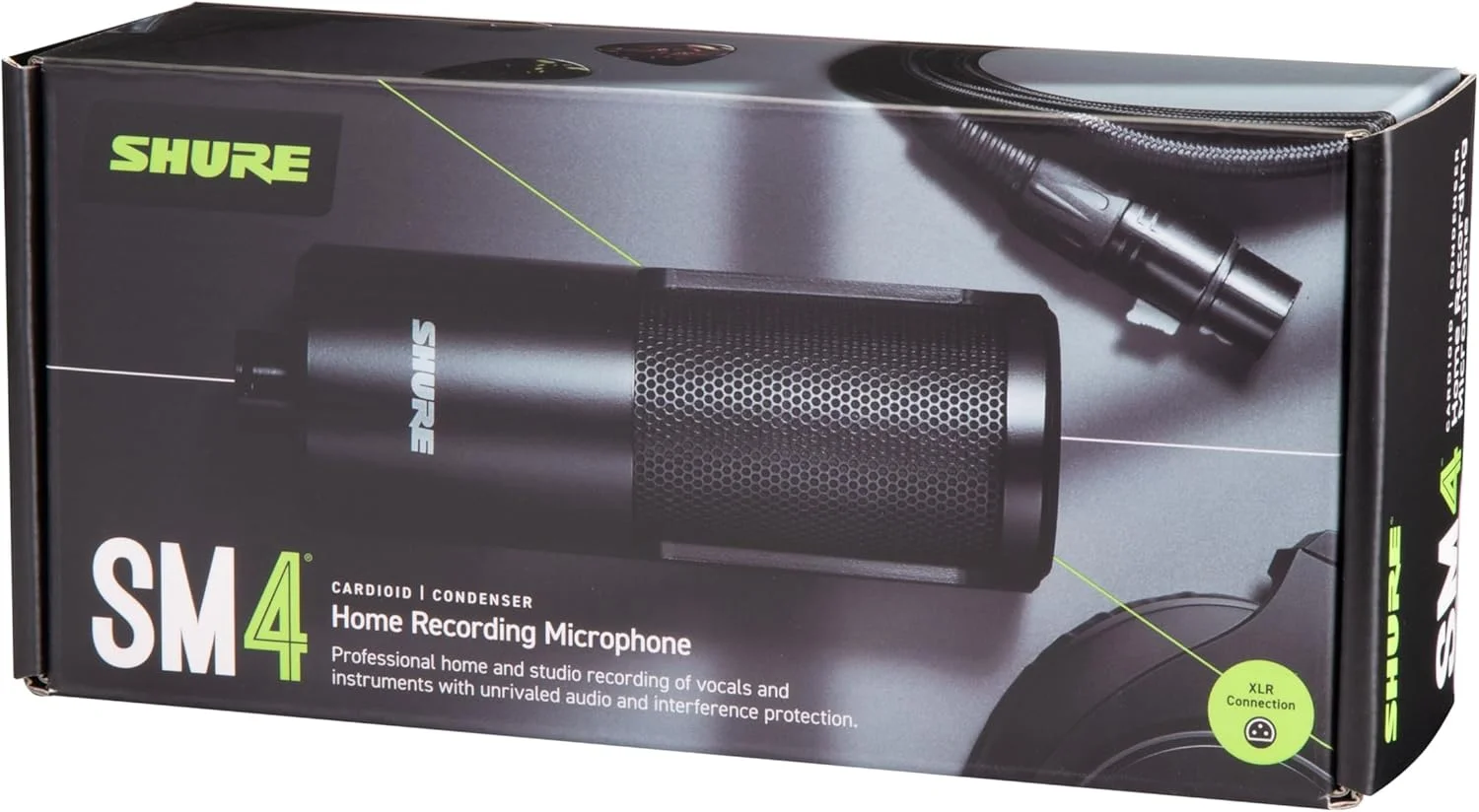 میکروفون استودیویی Shure SM4، میکروفون کاندنسر XLR استودیوی خانگی بهینه شده برای وکال های نرم تا سازهای بلند با صدای آماده میکس - ساختار تمام فلزی (SM4-K) میکروفون استودیویی Shure SM4، میکروفون کاندنسر XLR استودیوی خانگی بهینه شده برای وکال های نرم تا سازهای بلند با صدای آماده میکس - ساختار تمام فلزی (SM4-K)