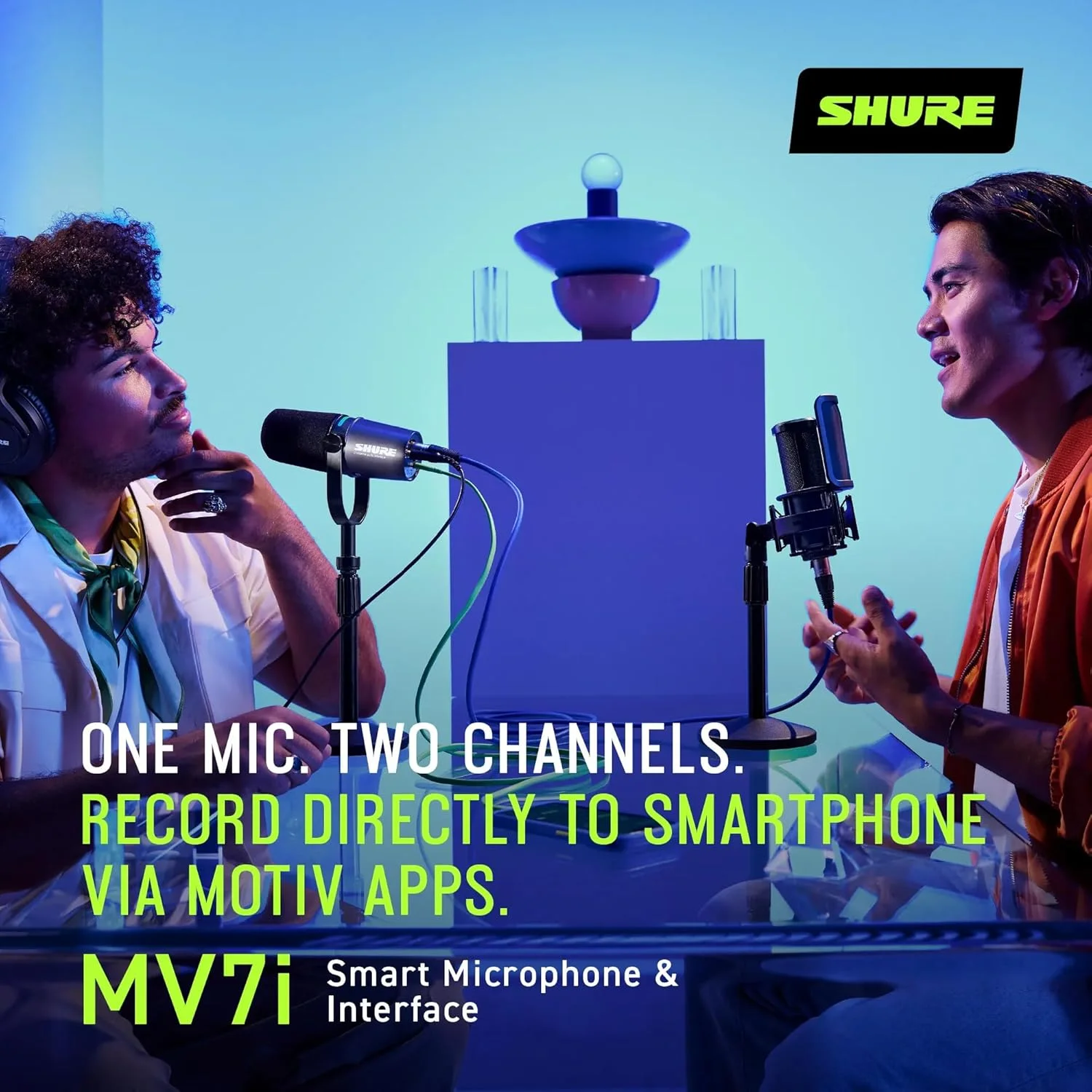 میکروفون هوشمند Shure MV7i با رابط صوتی داخلی - میکروفون پادکست و موسیقی با 2 کانال، XLR و 1/4 اینچ، USB-C برای Mac/PC/تلفن، ویژگی های پیشرفته DSP، طراحی تمام فلزی، حالت سطح خودکار میکروفون هوشمند Shure MV7i با رابط صوتی داخلی - میکروفون پادکست و موسیقی با 2 کانال، XLR و 1/4 اینچ، USB-C برای Mac/PC/تلفن، ویژگی های پیشرفته DSP، طراحی تمام فلزی، حالت سطح خودکار