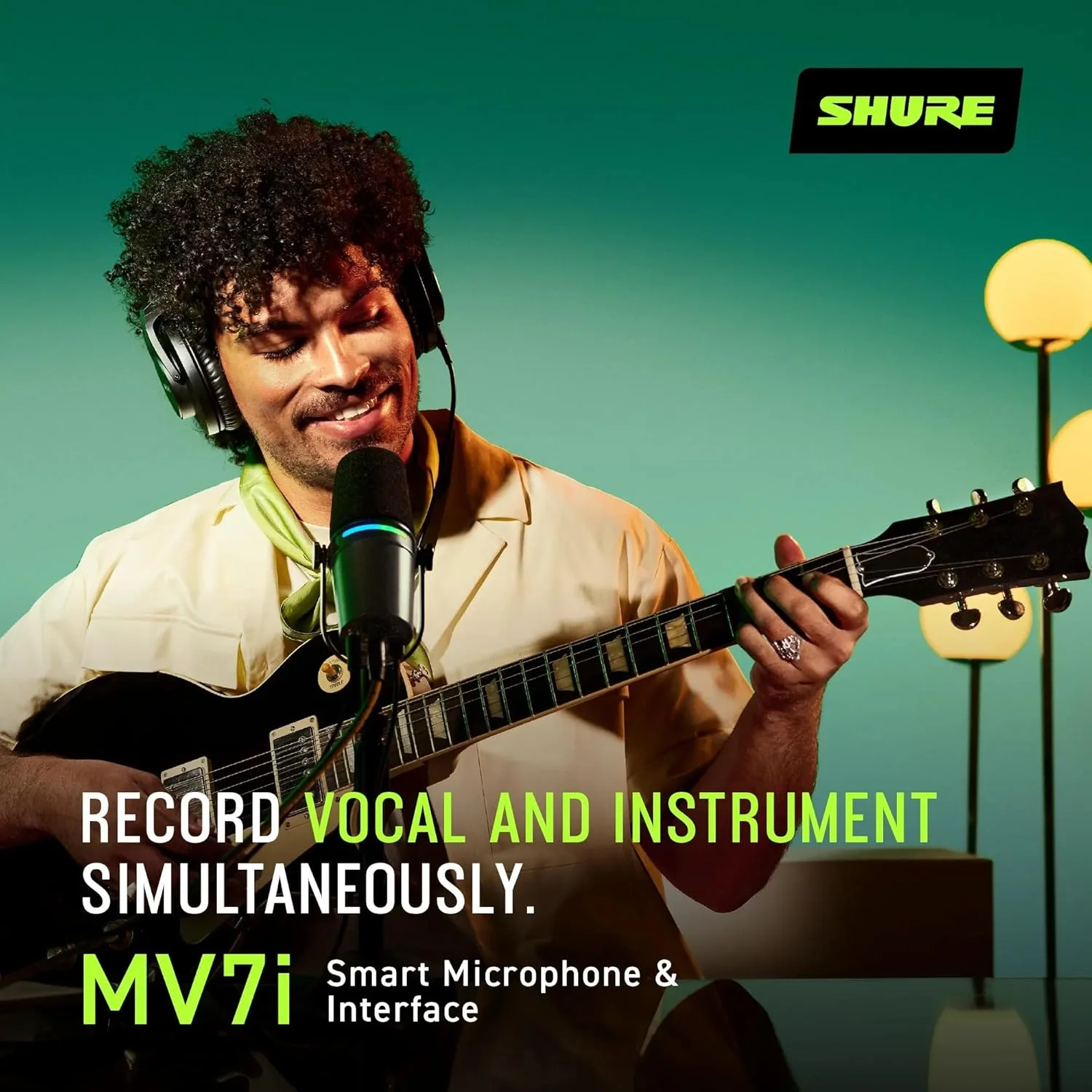 میکروفون هوشمند Shure MV7i با رابط صوتی داخلی - میکروفون پادکست و موسیقی با 2 کانال، XLR و 1/4 اینچ، USB-C برای Mac/PC/تلفن، ویژگی های پیشرفته DSP، طراحی تمام فلزی، حالت سطح خودکار میکروفون هوشمند Shure MV7i با رابط صوتی داخلی - میکروفون پادکست و موسیقی با 2 کانال، XLR و 1/4 اینچ، USB-C برای Mac/PC/تلفن، ویژگی های پیشرفته DSP، طراحی تمام فلزی، حالت سطح خودکار