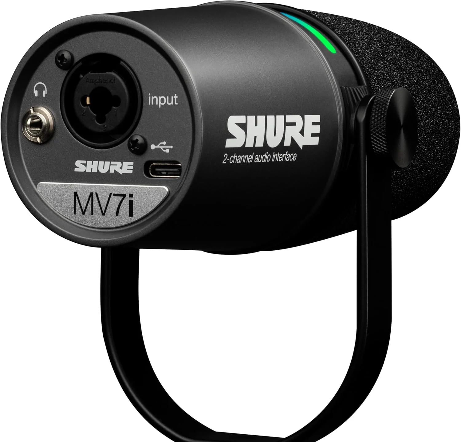 میکروفون هوشمند Shure MV7i با رابط صوتی داخلی - میکروفون پادکست و موسیقی با 2 کانال، XLR و 1/4 اینچ، USB-C برای Mac/PC/تلفن، ویژگی های پیشرفته DSP، طراحی تمام فلزی، حالت سطح خودکار میکروفون هوشمند Shure MV7i با رابط صوتی داخلی - میکروفون پادکست و موسیقی با 2 کانال، XLR و 1/4 اینچ، USB-C برای Mac/PC/تلفن، ویژگی های پیشرفته DSP، طراحی تمام فلزی، حالت سطح خودکار