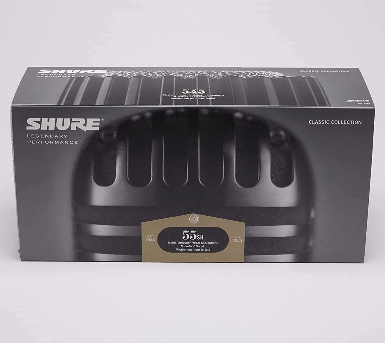 میکروفون وکال Shure 55SH Series II، Unidyne، الگوی قطبی کاردیوئید، طراحی کلاسیک، برای اجرای زنده، استودیو و پادکست، نقره ای میکروفون وکال Shure 55SH Series II، Unidyne، الگوی قطبی کاردیوئید، طراحی کلاسیک، برای اجرای زنده، استودیو و پادکست، نقره ای