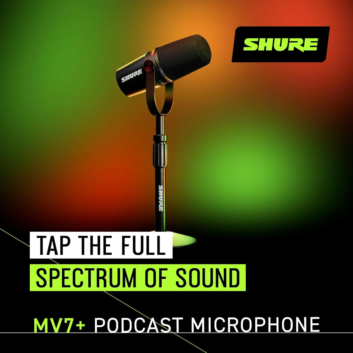 باندل میکروفون پادکست Shure MV7+، صدای بهبود یافته، پنل لمسی LED، خروجی های USB-C و XLR، حالت سطح خودکار، فیلتر پاپ دیجیتال، افکت های Reverb، پادکست، استریمینگ، ضبط - مشکی باندل میکروفون پادکست Shure MV7+، صدای بهبود یافته، پنل لمسی LED، خروجی های USB-C و XLR، حالت سطح خودکار، فیلتر پاپ دیجیتال، افکت های Reverb، پادکست، استریمینگ، ضبط - مشکی
