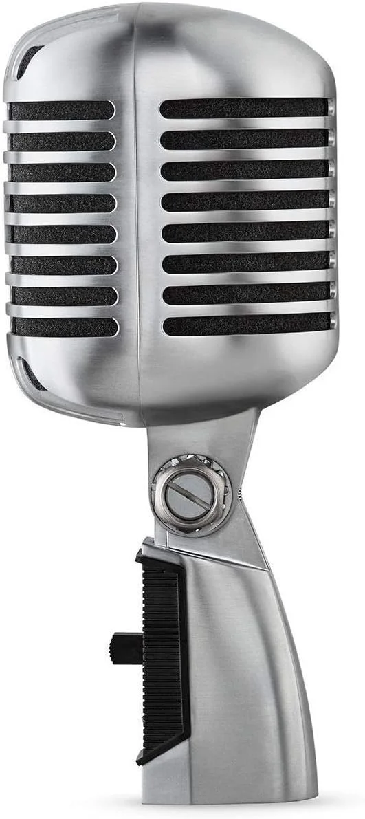 میکروفون وکال Shure 55SH Series II، Unidyne، الگوی قطبی کاردیوئید، طراحی کلاسیک، برای اجرای زنده، استودیو و پادکست، نقره ای میکروفون وکال Shure 55SH Series II، Unidyne، الگوی قطبی کاردیوئید، طراحی کلاسیک، برای اجرای زنده، استودیو و پادکست، نقره ای