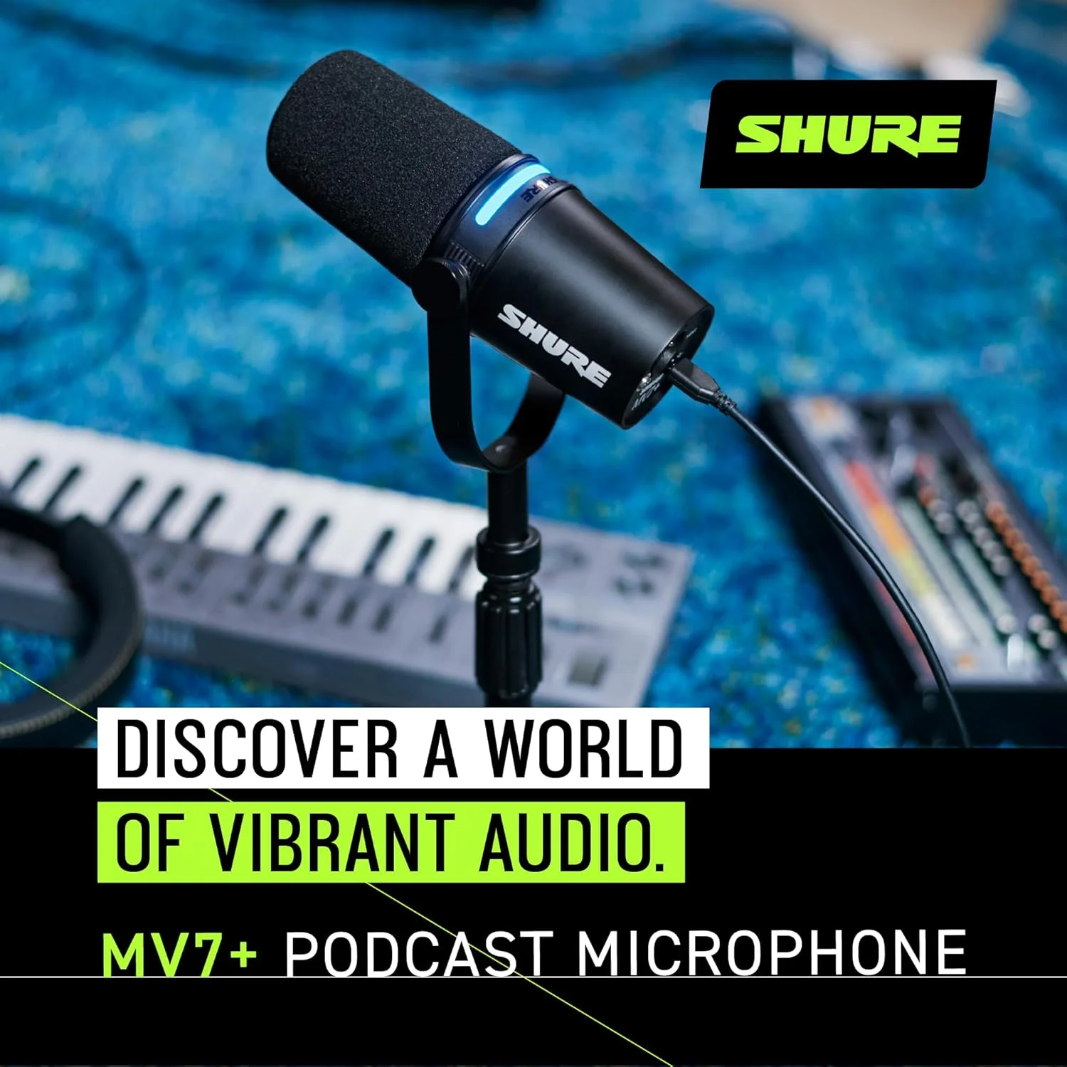 باندل میکروفون پادکست Shure MV7+، صدای بهبود یافته، پنل لمسی LED، خروجی های USB-C و XLR، حالت سطح خودکار، فیلتر پاپ دیجیتال، افکت های Reverb، پادکست، استریمینگ، ضبط - مشکی باندل میکروفون پادکست Shure MV7+، صدای بهبود یافته، پنل لمسی LED، خروجی های USB-C و XLR، حالت سطح خودکار، فیلتر پاپ دیجیتال، افکت های Reverb، پادکست، استریمینگ، ضبط - مشکی