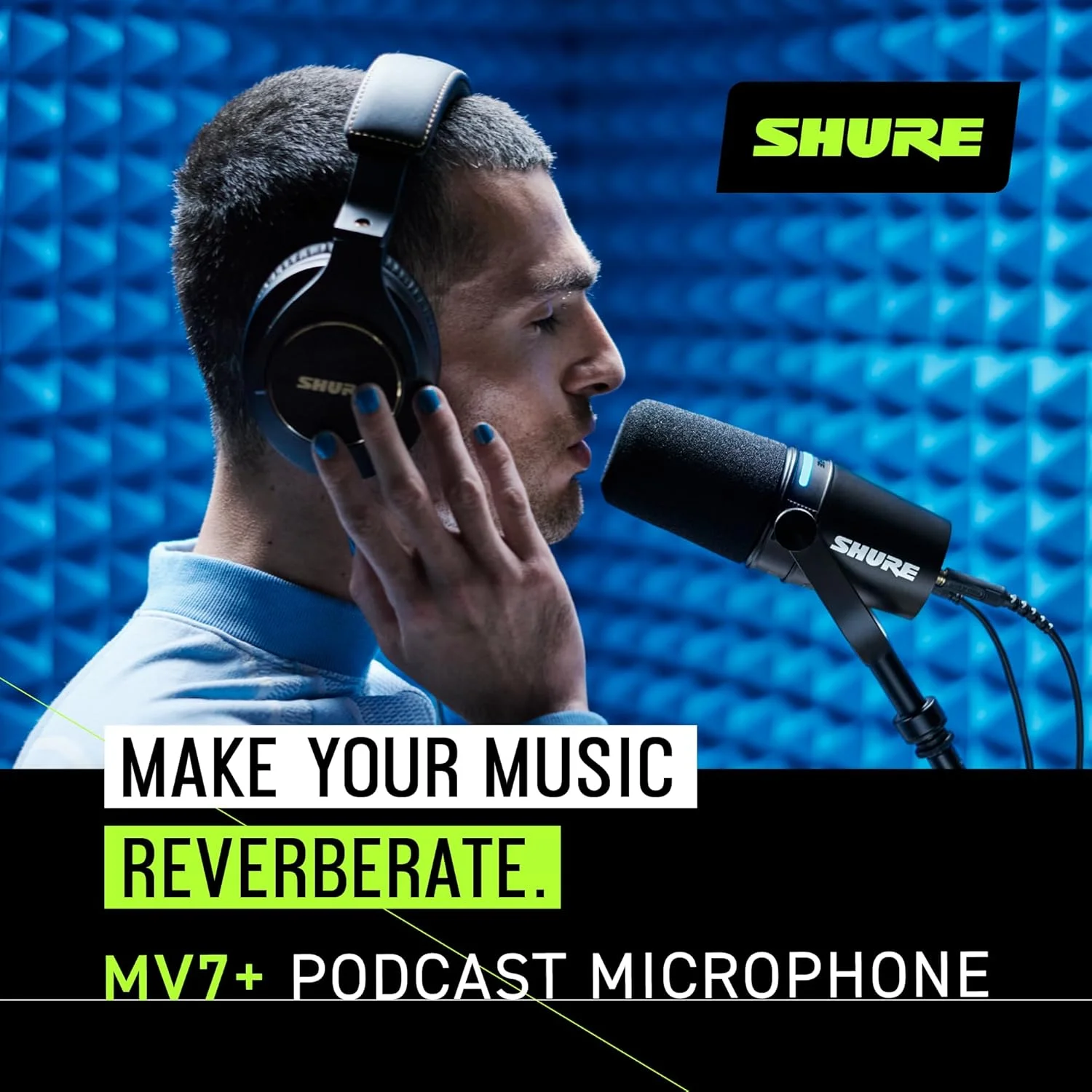 میکروفون پادکست Shure MV7+. صدای بهبود یافته، پنل لمسی LED، خروجی های USB-C و XLR، حالت سطح خودکار، فیلتر پاپ دیجیتال، جلوه های Reverb، پادکست، استریمینگ، ضبط - مشکی میکروفون پادکست Shure MV7+. صدای بهبود یافته، پنل لمسی LED، خروجی های USB-C و XLR، حالت سطح خودکار، فیلتر پاپ دیجیتال، جلوه های Reverb، پادکست، استریمینگ، ضبط - مشکی