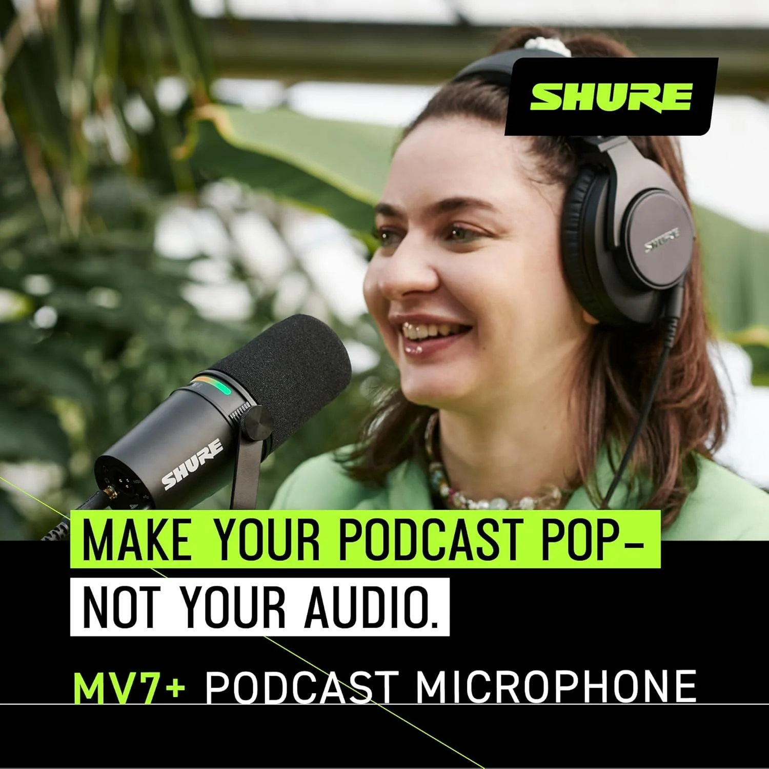 میکروفون پادکست Shure MV7+. صدای بهبود یافته، پنل لمسی LED، خروجی های USB-C و XLR، حالت سطح خودکار، فیلتر پاپ دیجیتال، جلوه های Reverb، پادکست، استریمینگ، ضبط - مشکی میکروفون پادکست Shure MV7+. صدای بهبود یافته، پنل لمسی LED، خروجی های USB-C و XLR، حالت سطح خودکار، فیلتر پاپ دیجیتال، جلوه های Reverb، پادکست، استریمینگ، ضبط - مشکی
